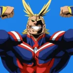 All Might sử dụng Quirk One For All thể hiện sức mạnh phi thường trong My Hero Academia