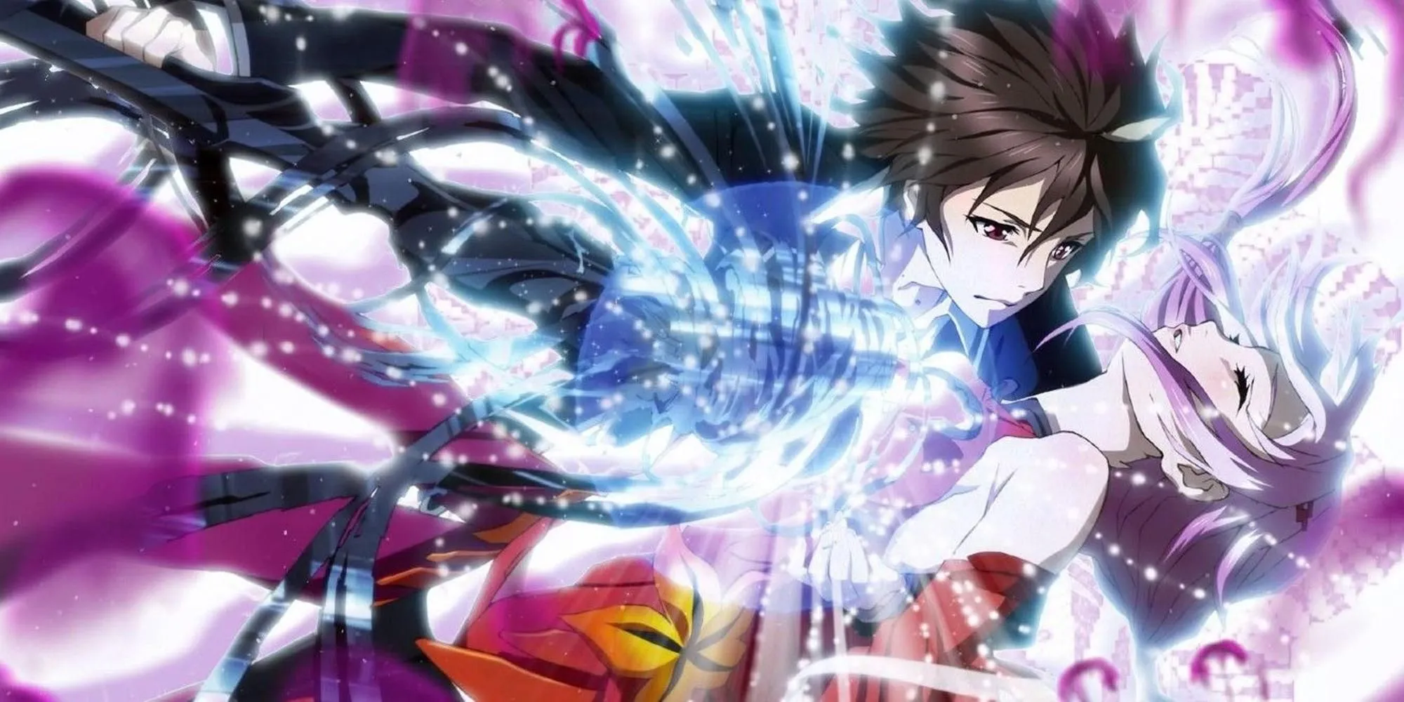 Ảnh minh họa cảnh chiến đấu từ anime Guilty Crown