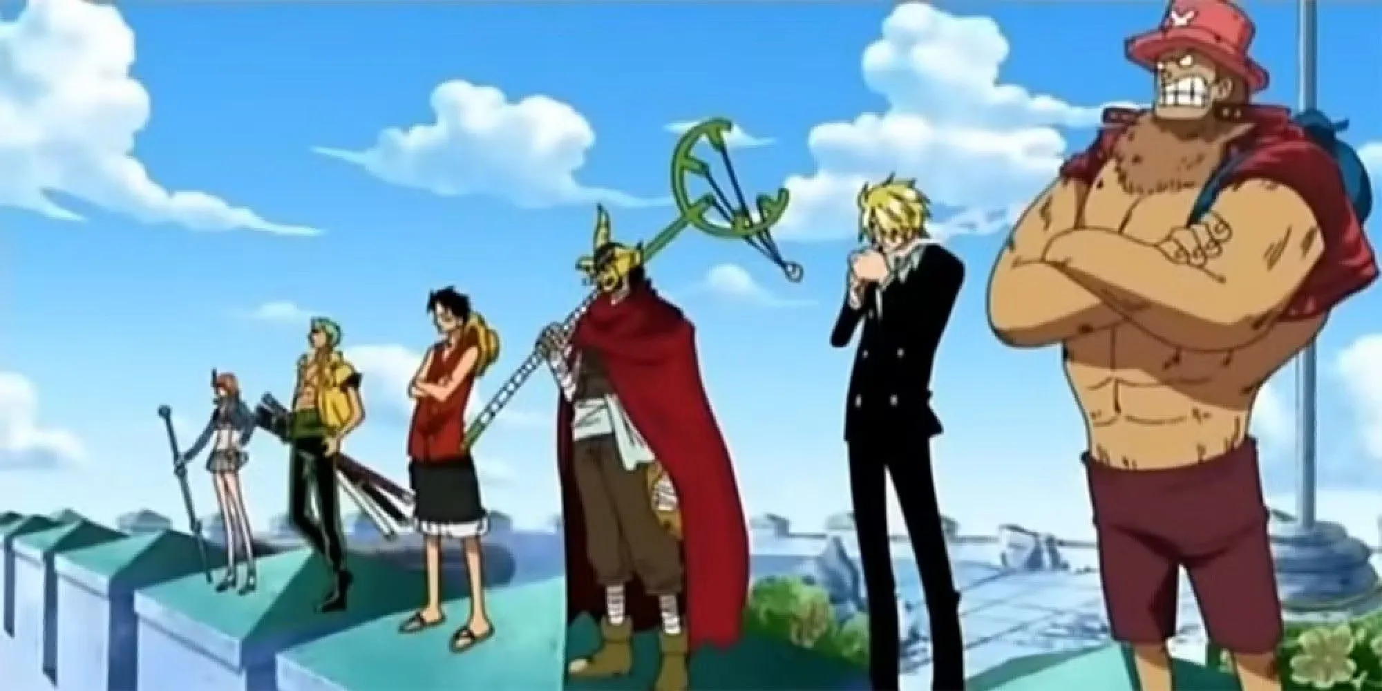 Băng Hải Tặc Mũ Rơm chiến đấu tại Enies Lobby trong anime hành trình dài hơi One Piece