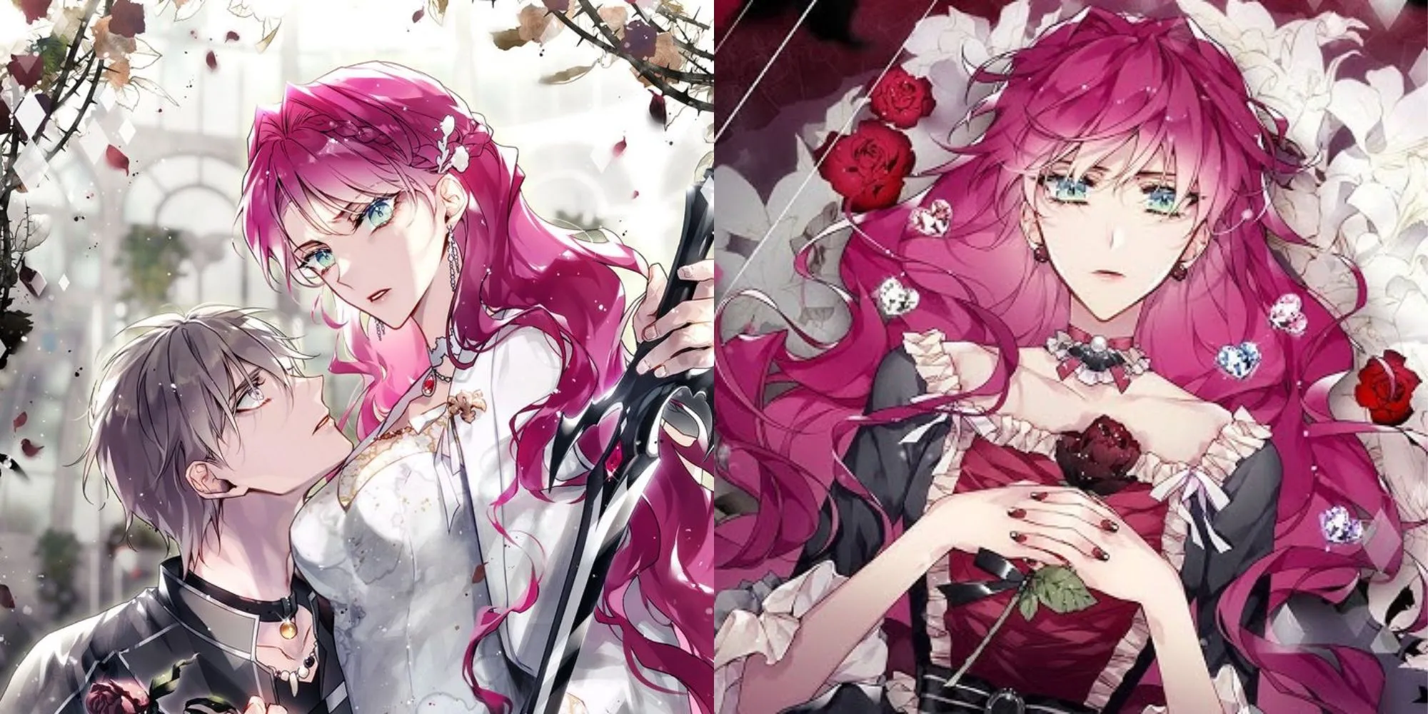 Bìa manhwa Villains Are Destined to Die: Nữ chính Penelope Eckhart với biểu cảm lo lắng trong thế giới otome nguy hiểm