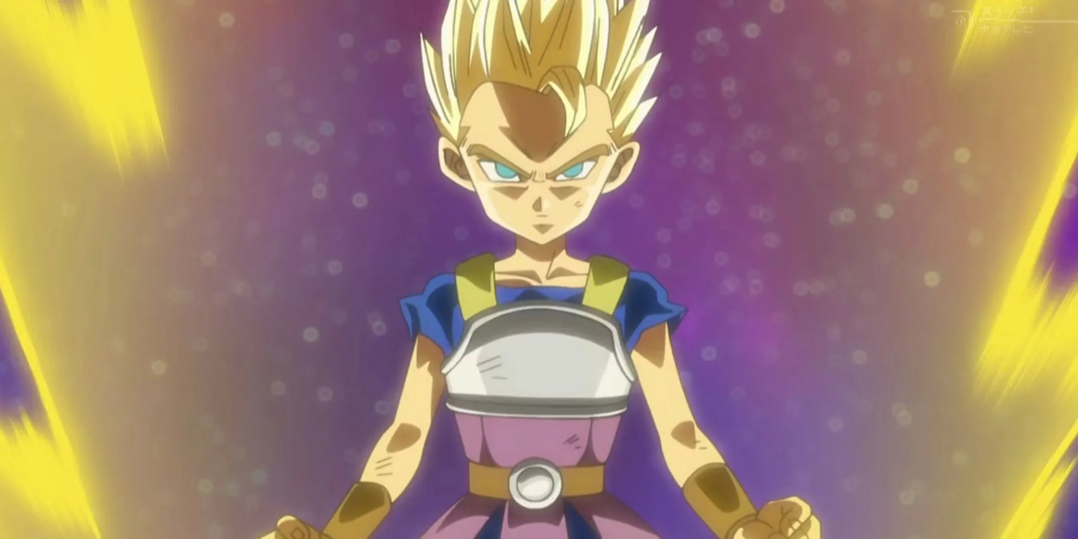 Cabba với bộ giáp Saiyan trong Dragon Ball Super