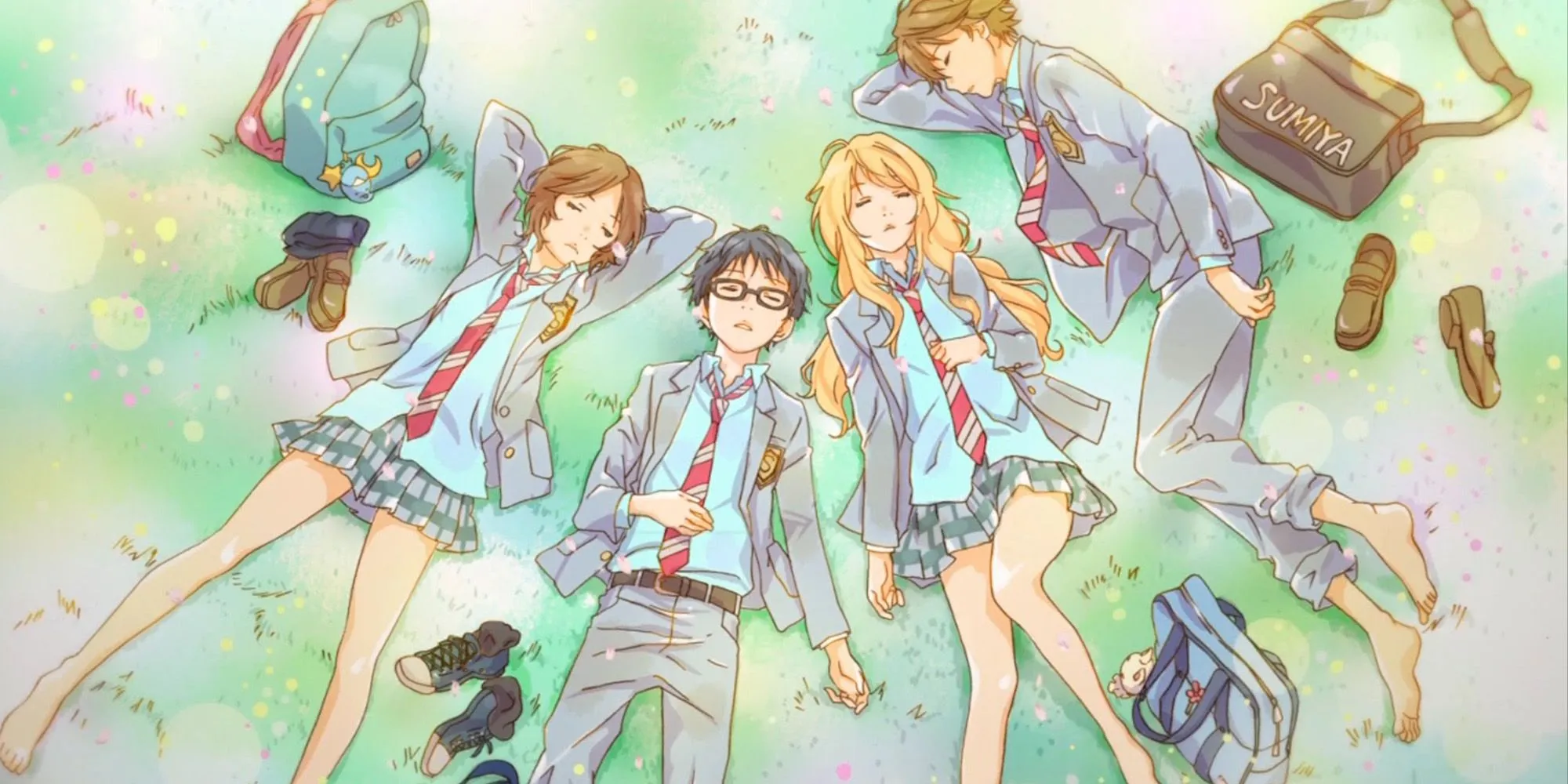 Các nhân vật chính của Your Lie in April, Kousei Arima và Kaori Miyazono