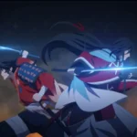 Cảnh hành động trong anime Katsugeki Touken Ranbu, minh họa kỹ thuật hoạt họa xuất sắc của Ufotable.