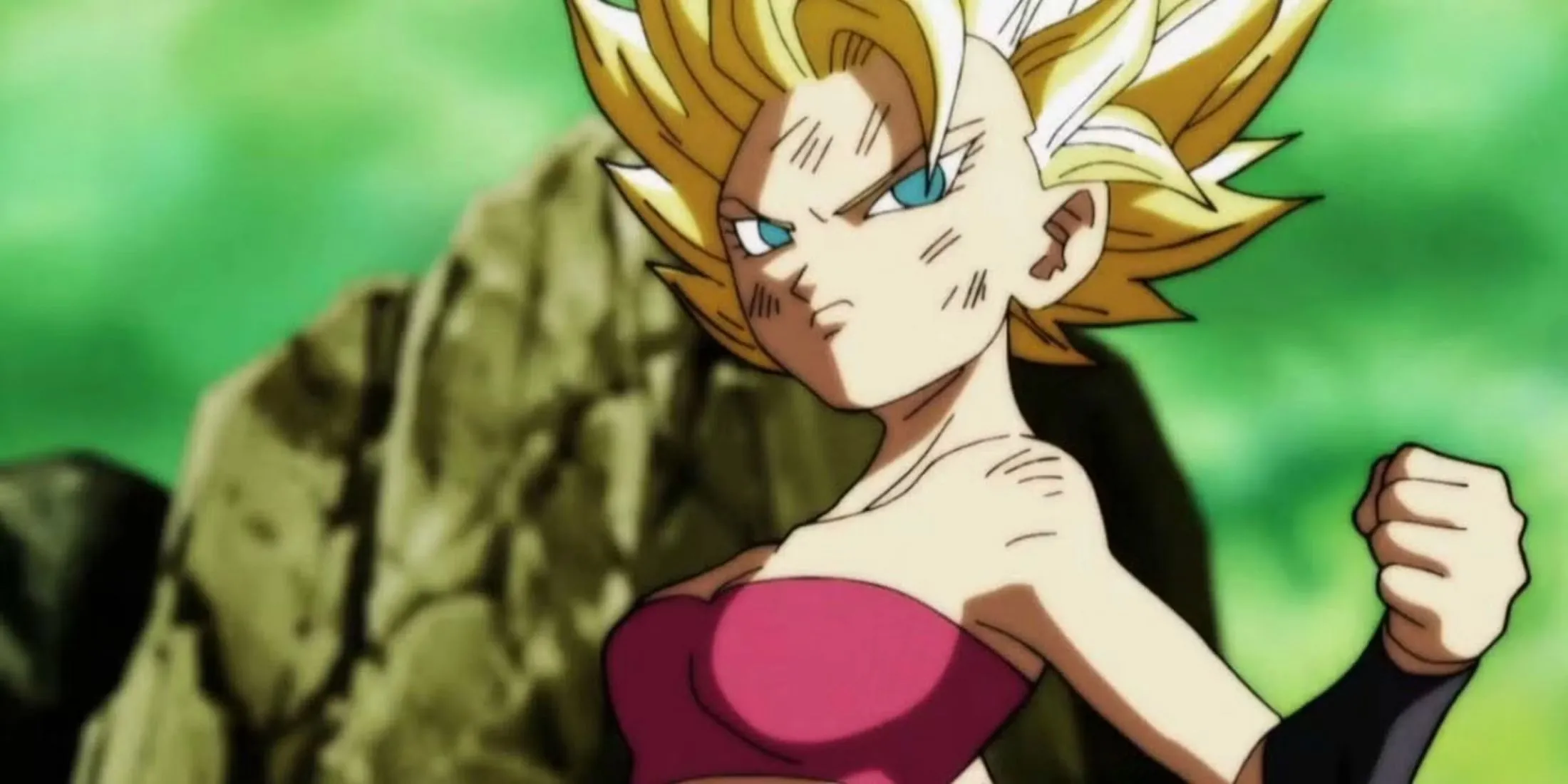 Caulifla trong Dragon Ball Super, một Saiyan nữ mạnh mẽ từ Vũ trụ 6