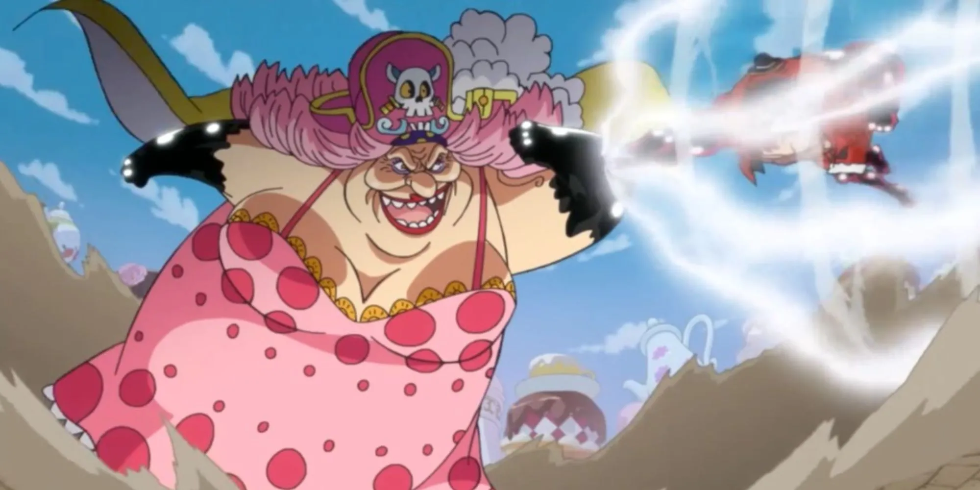 Charlotte Linlin (Big Mom) đối đầu với Luffy trong One Piece