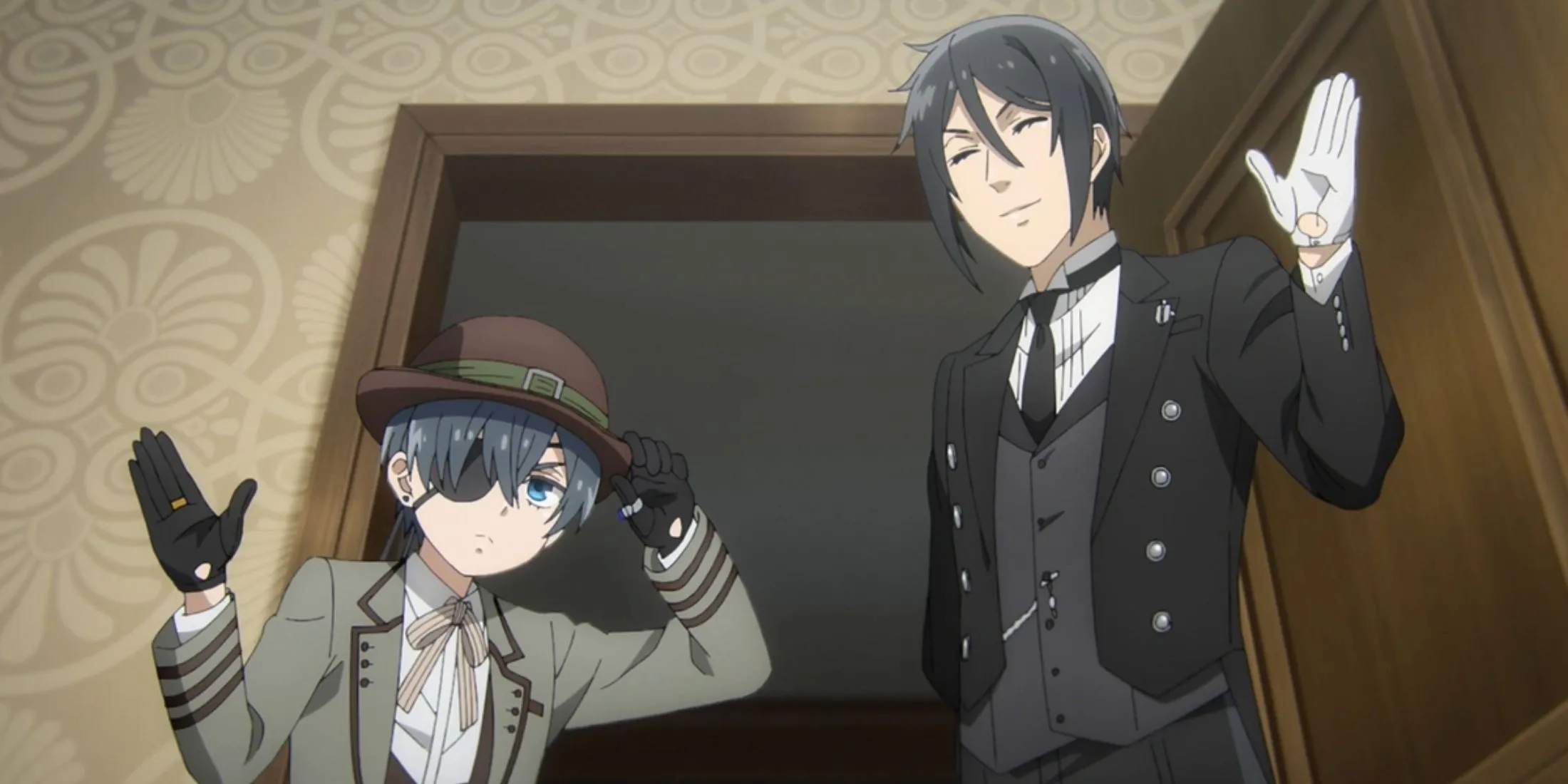 Ciel Phantomhive và quản gia quỷ Sebastian trong Black Butler: Arc Phù Thủy Lục Bảo.