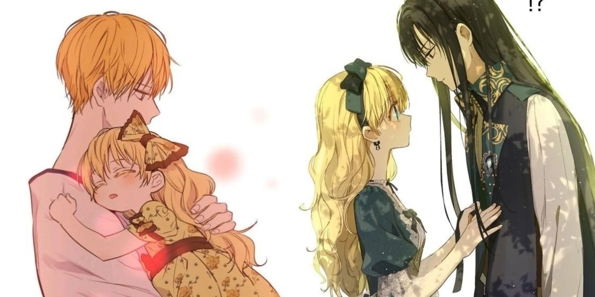Công chúa Athanasia và Hoàng đế Claude trong webtoon Who Made Me a Princess?