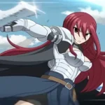 Erza Scarlet trong bộ giáp chiến đấu đặc trưng từ anime Fairy Tail