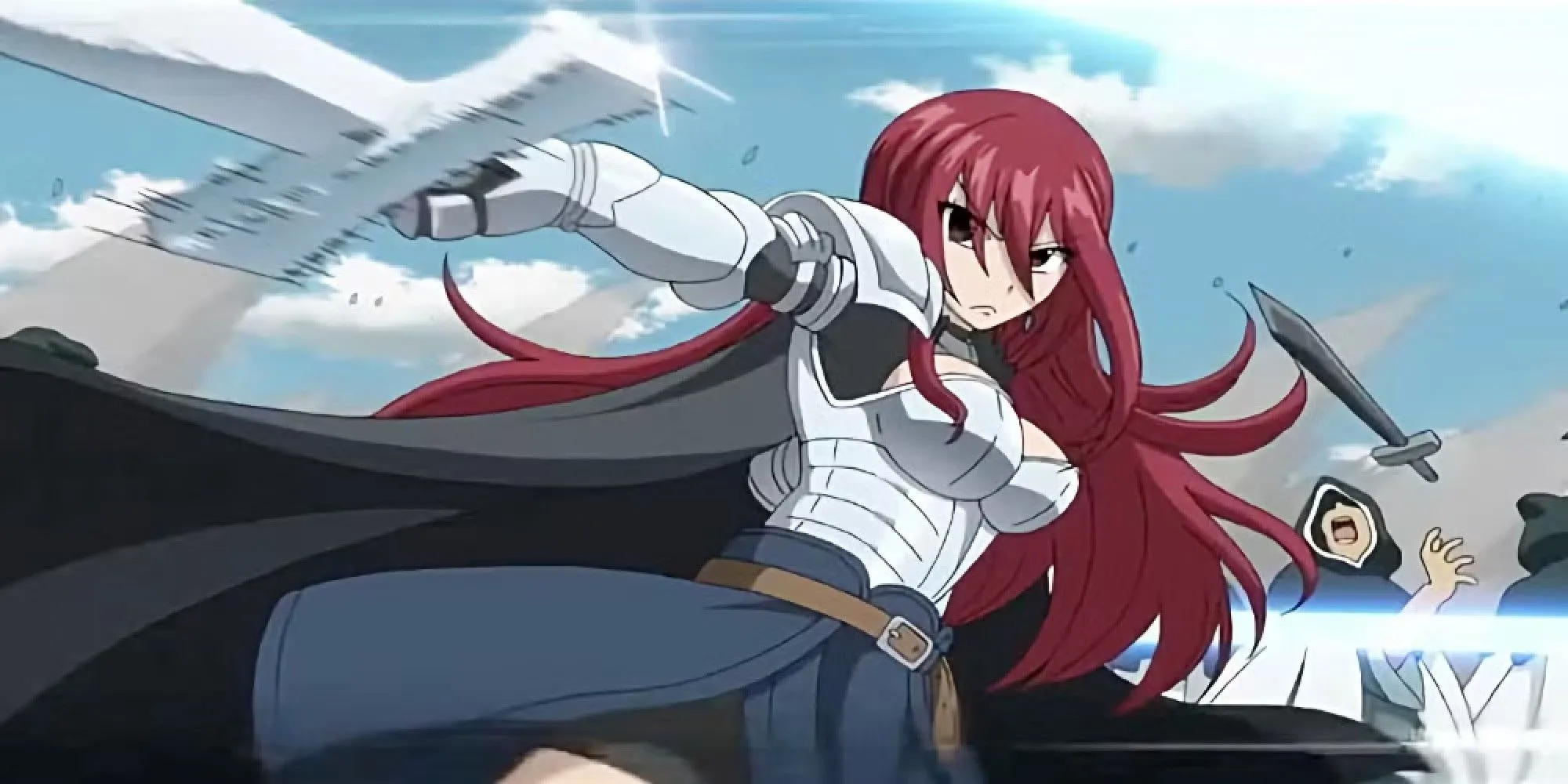 Erza Scarlet trong bộ giáp chiến đấu đặc trưng từ anime Fairy Tail