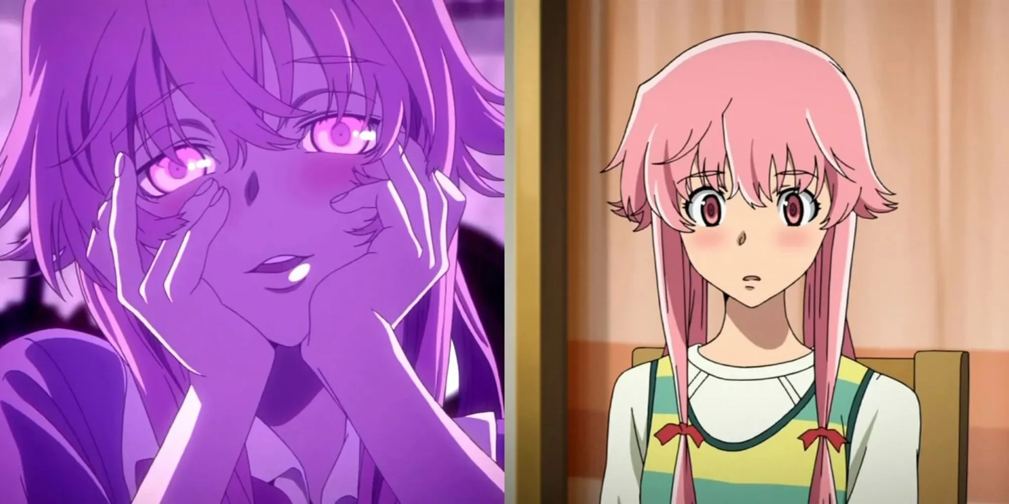 Gasai Yuno biểu cảm ám ảnh trong Future Diary (Nhật Ký Tương Lai)