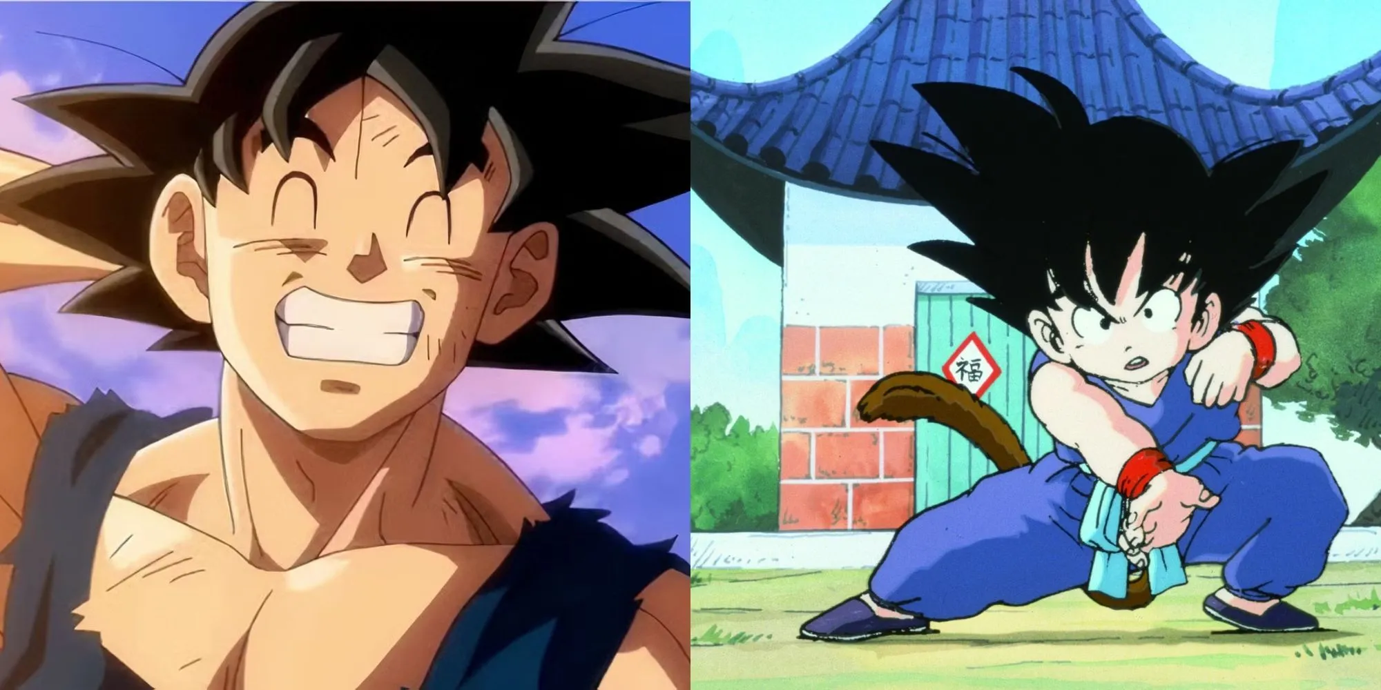 Goku trong bộ trang phục Saiyan, biểu tượng của anime Dragon Ball.