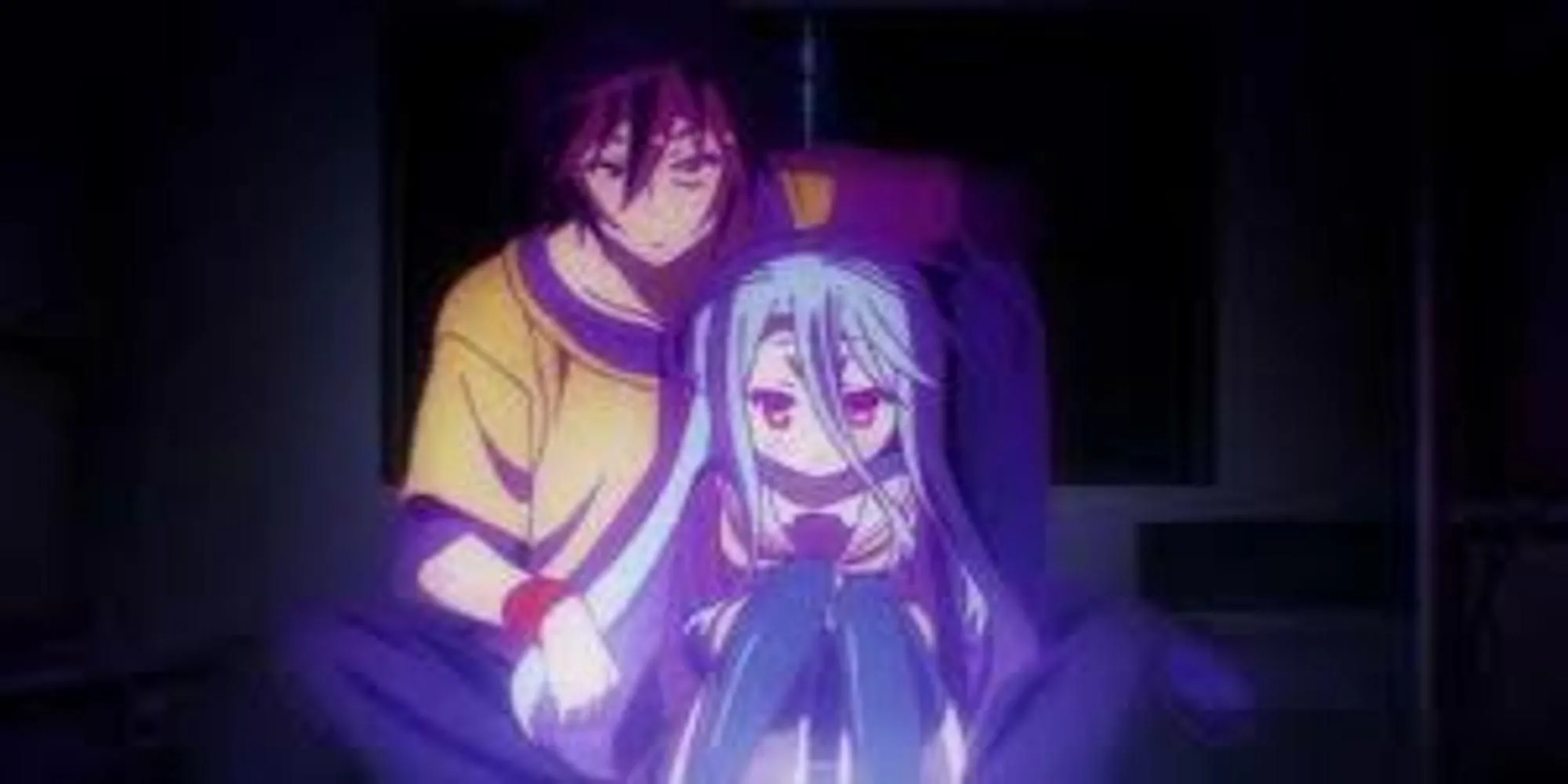 Hai anh em Sora và Shiro trong thế giới game Disboard của anime No Game No Life