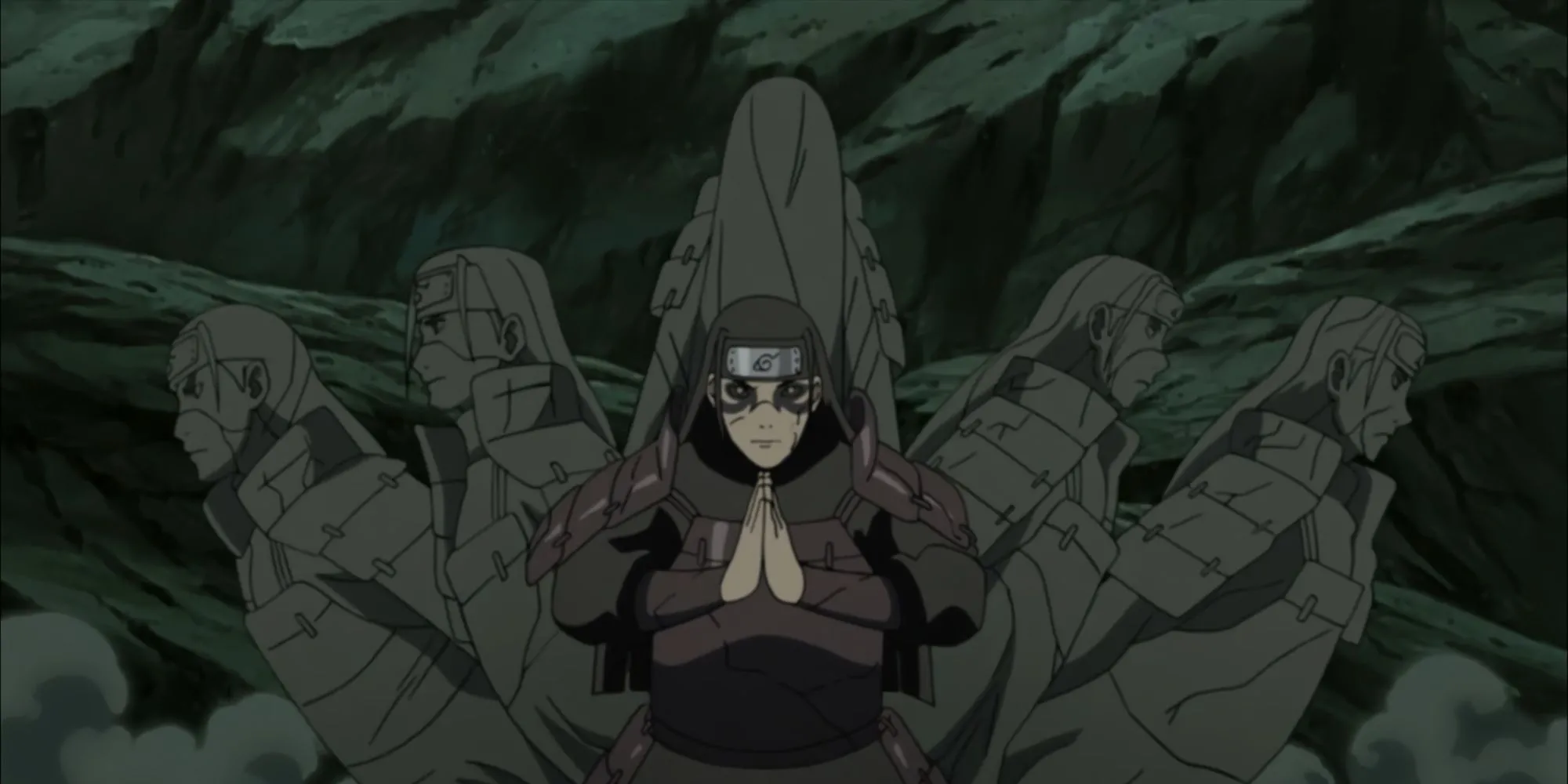 Hashirama từ Naruto sử dụng các Mộc Phân Thân của mình