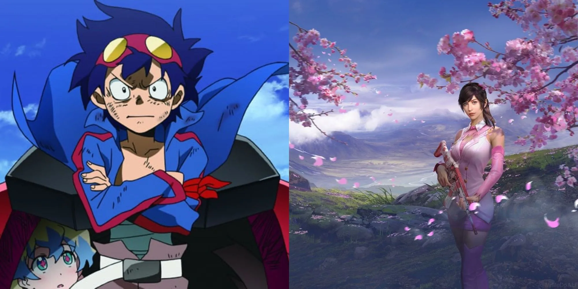 Hình ảnh kết hợp Gurren Lagann và PUBG