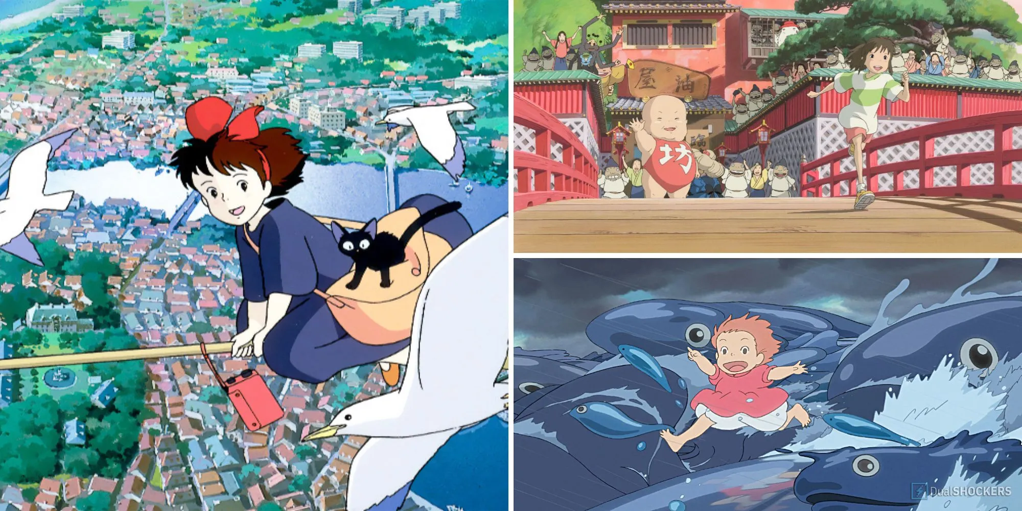 Hình ảnh minh họa các thế giới huyền ảo trong phim Studio Ghibli