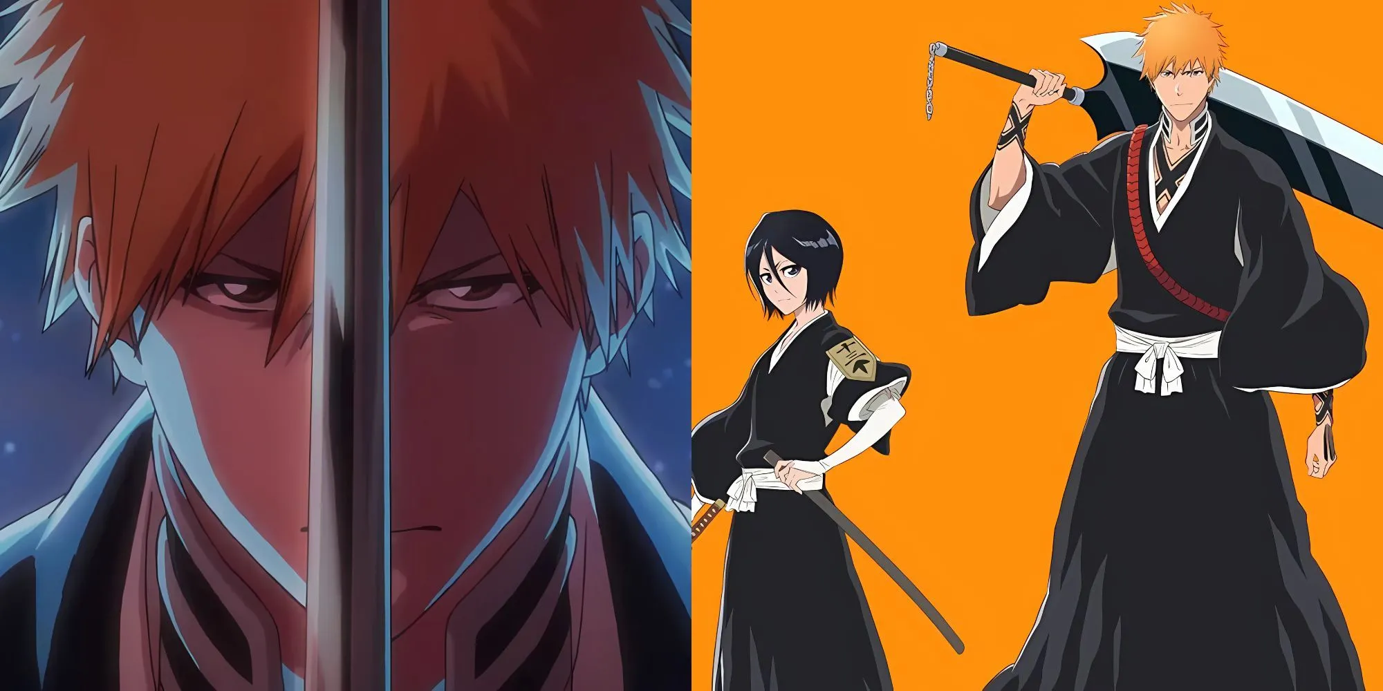 Ichigo Kurosaki và Zanpakuto Zangetsu khổng lồ trong anime Bleach