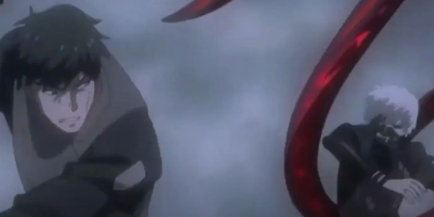 Ken Kaneki và Koutarou Amon đối đầu trong bối cảnh u tối của Tokyo Ghoul