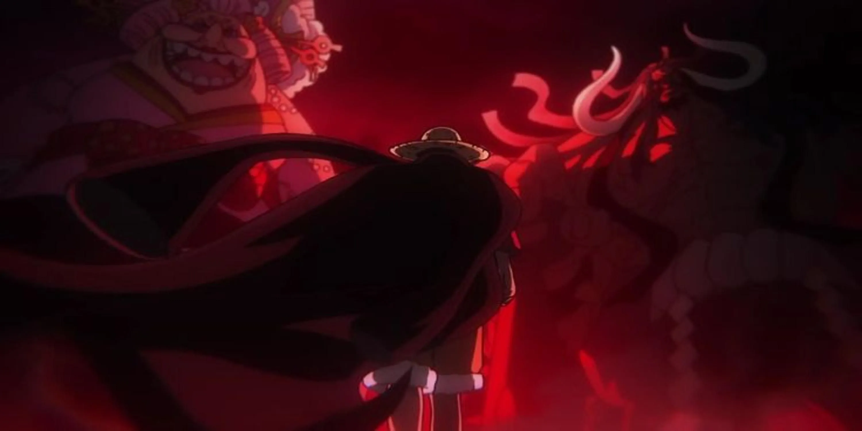 Luffy bước hiên ngang tiến về phía Kaido và Big Mom trên Mái Vòm Sọ, sẵn sàng cho trận chiến đỉnh cao