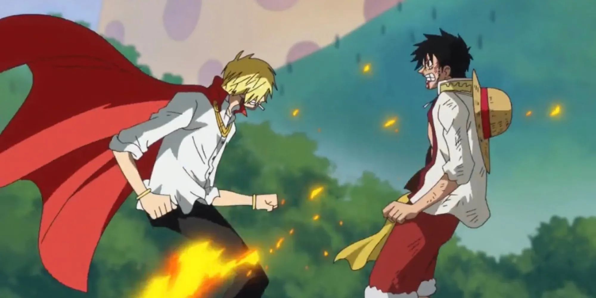 Luffy chấp nhận đòn đánh từ Sanji trên Đảo Bánh, thể hiện sự thấu hiểu và tin tưởng