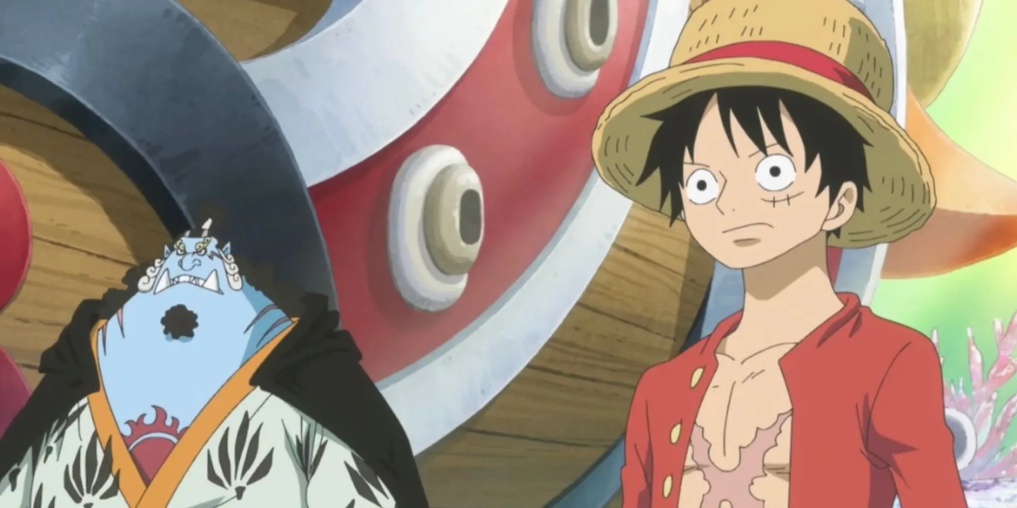 Luffy trò chuyện với Jimbei tại Đảo Người Cá, bày tỏ quan điểm về hải tặc và anh hùng
