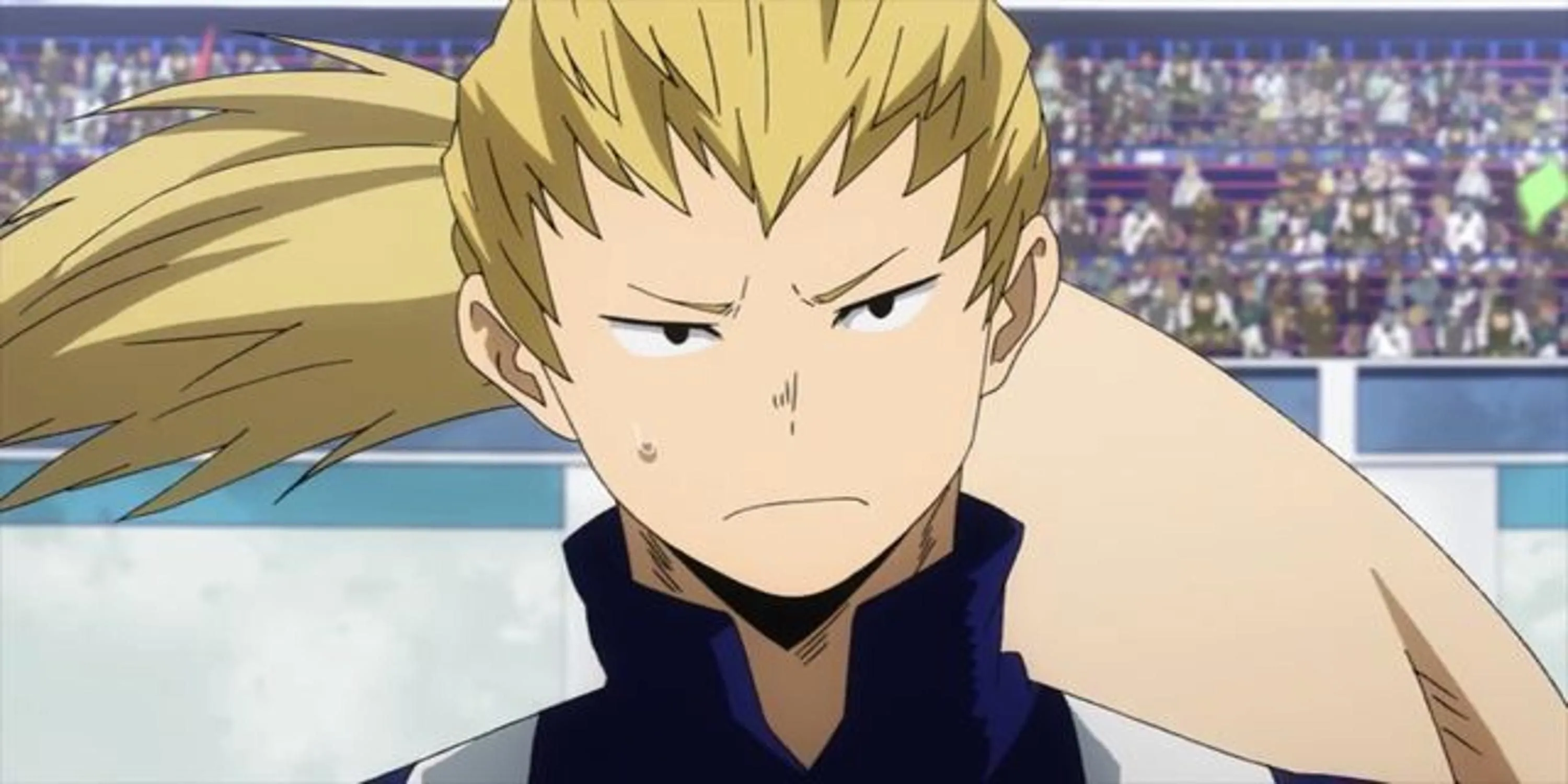Mashirao Ojiro sử dụng Quirk Đuôi để giữ thăng bằng trong My Hero Academia