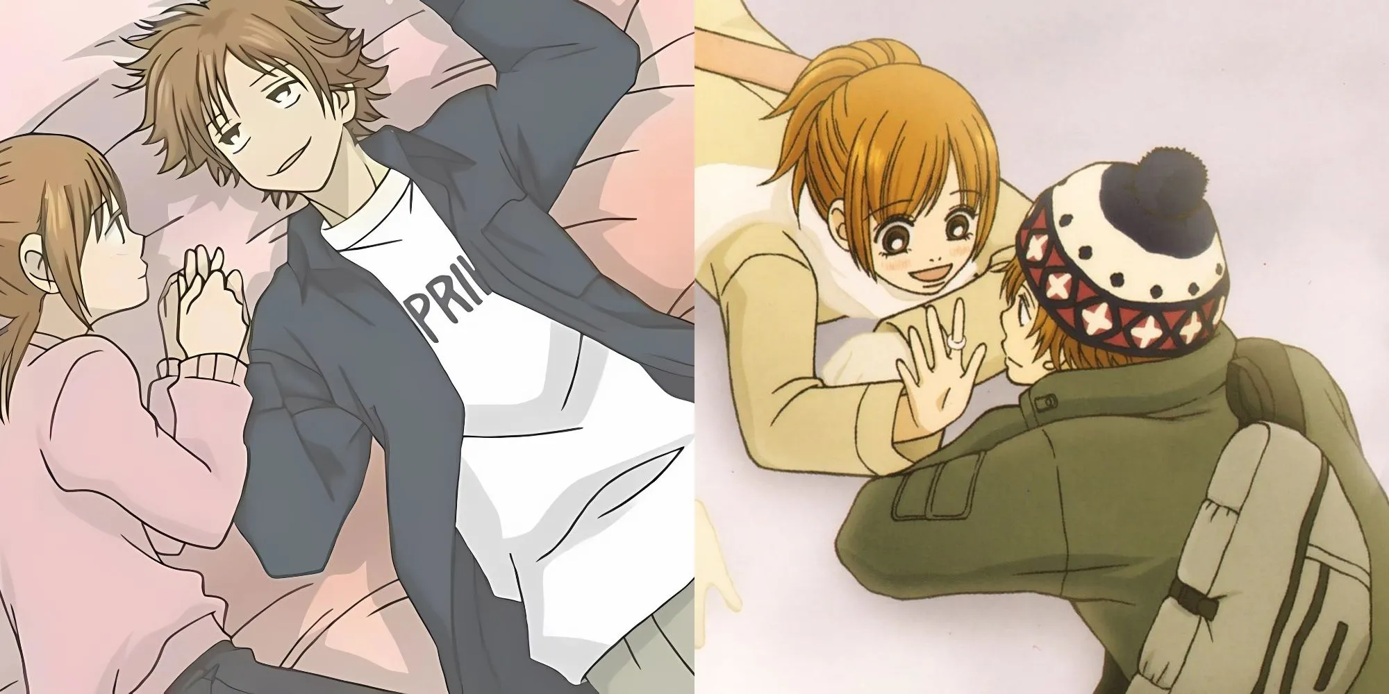 Motoharu Yano và Nanami Takahashi trên chuyến tàu trong Bokura ga Ita