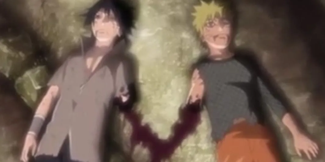 Naruto và Sasuke gục ngã cạnh nhau sau trận chiến cuối cùng
