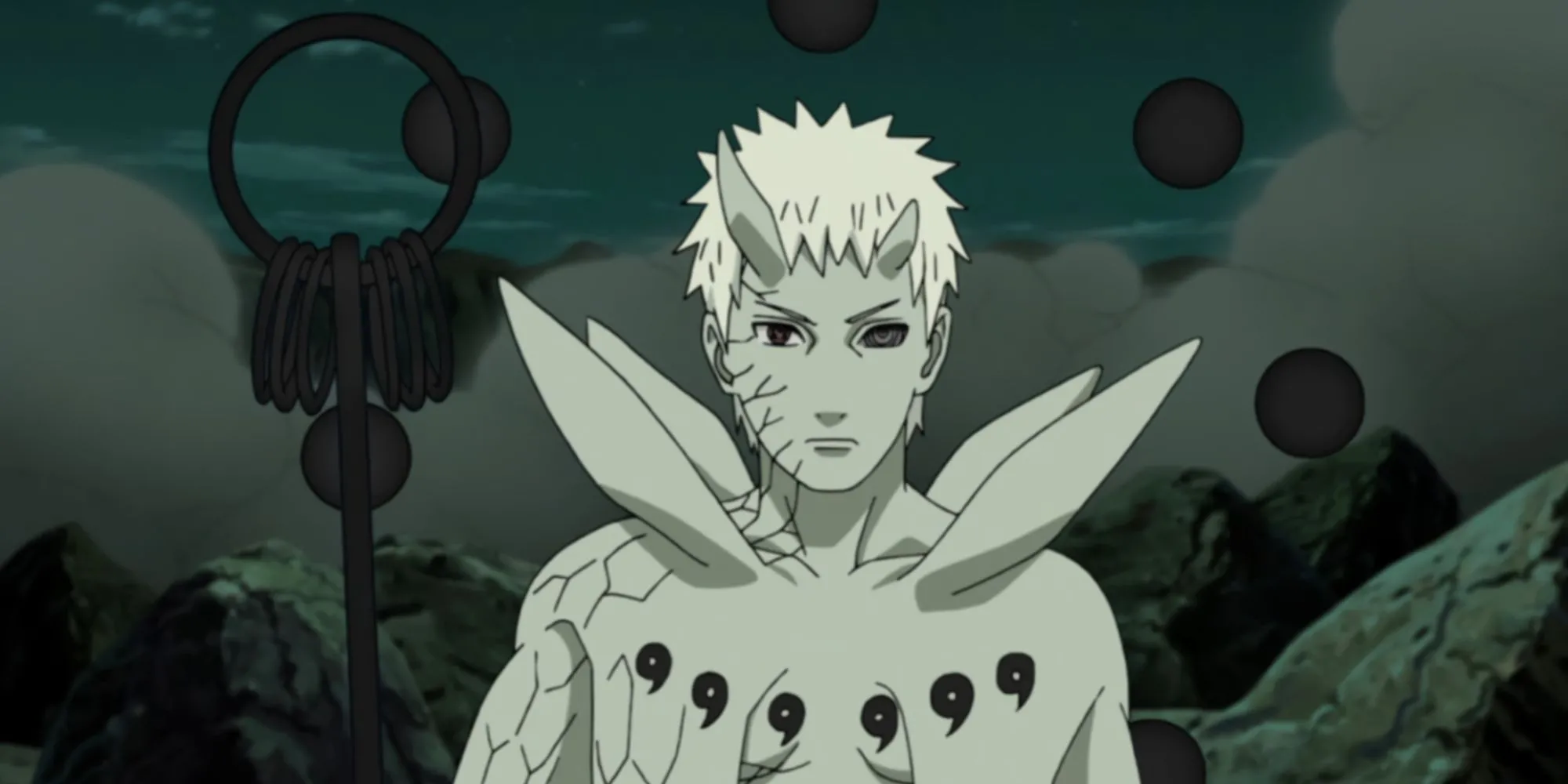 Obito trong Naruto với những quả cầu Tìm Kiếm Chân Lý