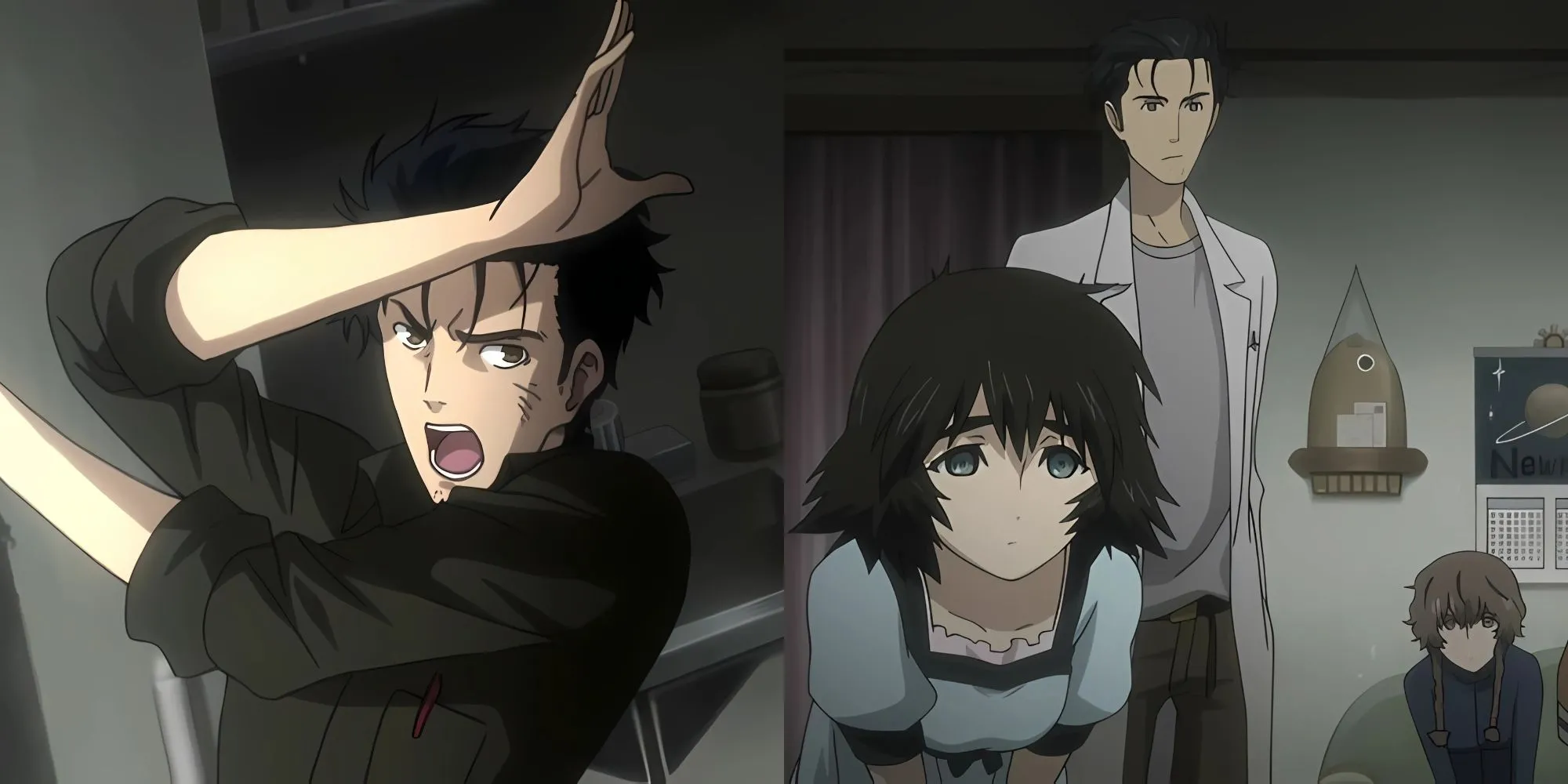 Okabe Rintaro và Makise Kurisu, hai nhân vật chính trong Steins;Gate, bộ anime du hành thời gian với kết thúc chặt chẽ