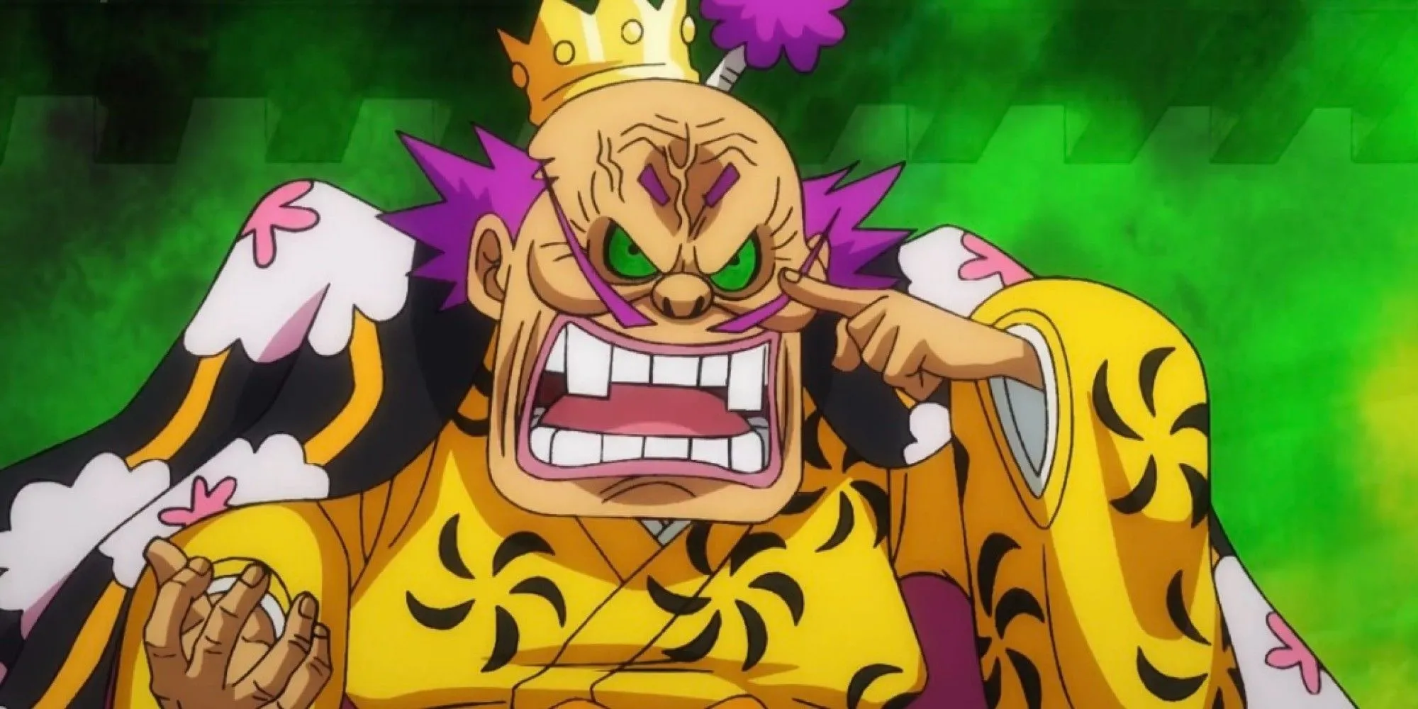 Orochi Kurozumi trong dạng người ngậm đao trong One Piece