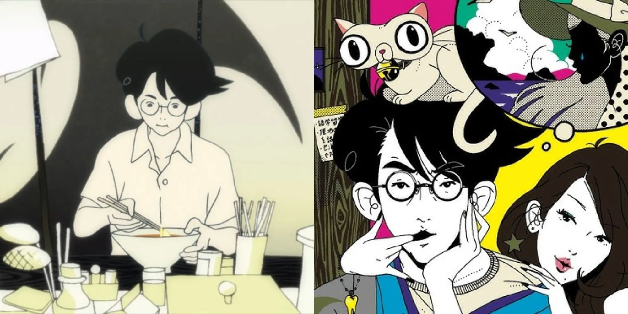 Phong cách đồ họa đặc trưng của The Tatami Galaxy