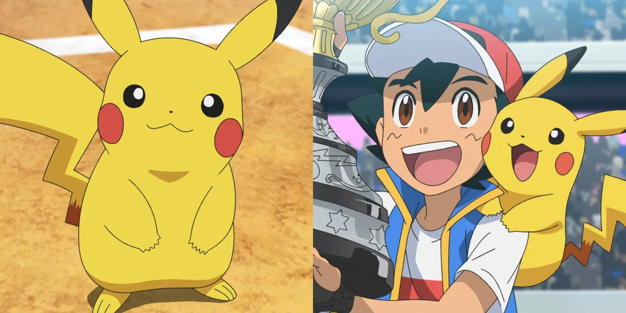 Pikachu với nụ cười thân thiện, linh vật của thương hiệu Pokémon.