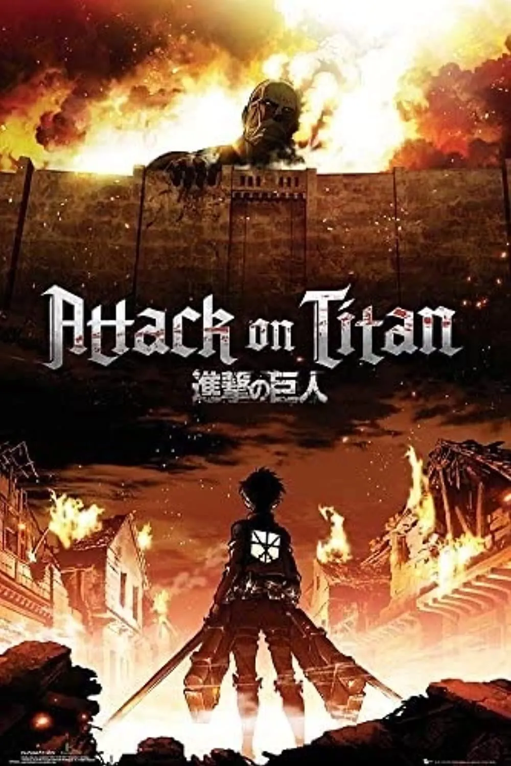 Poster anime Attack on Titan với các thành viên Trinh sát Đoàn