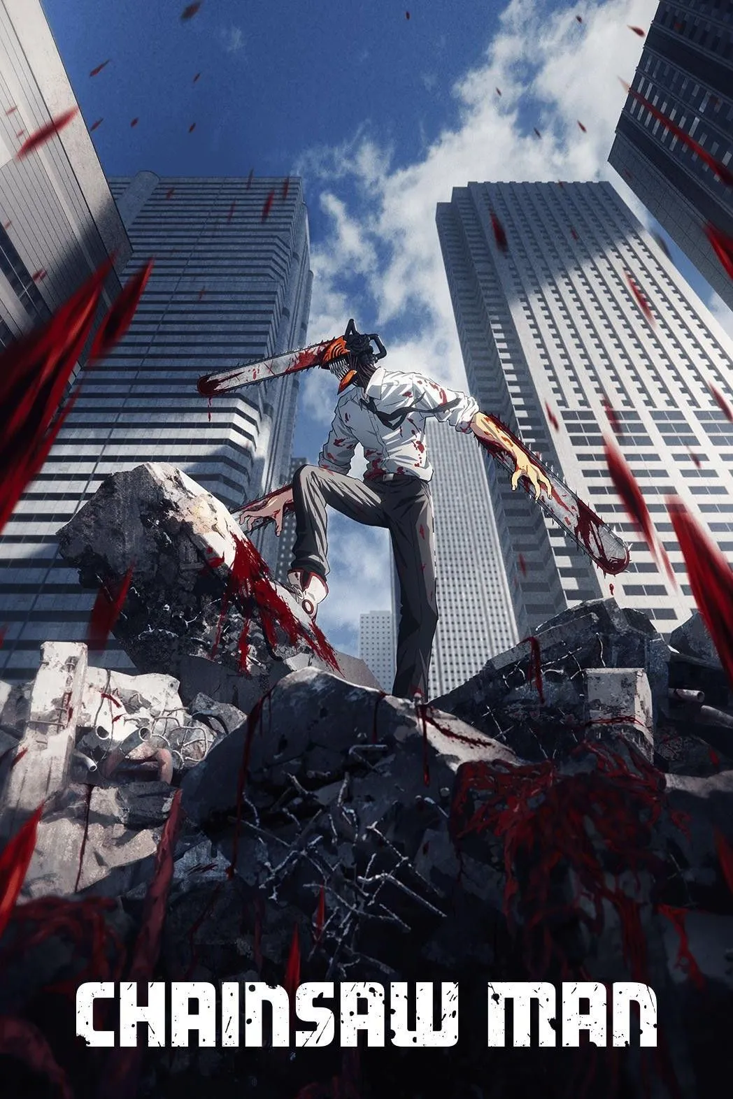 Poster anime Chainsaw Man với Denji và các nhân vật chính