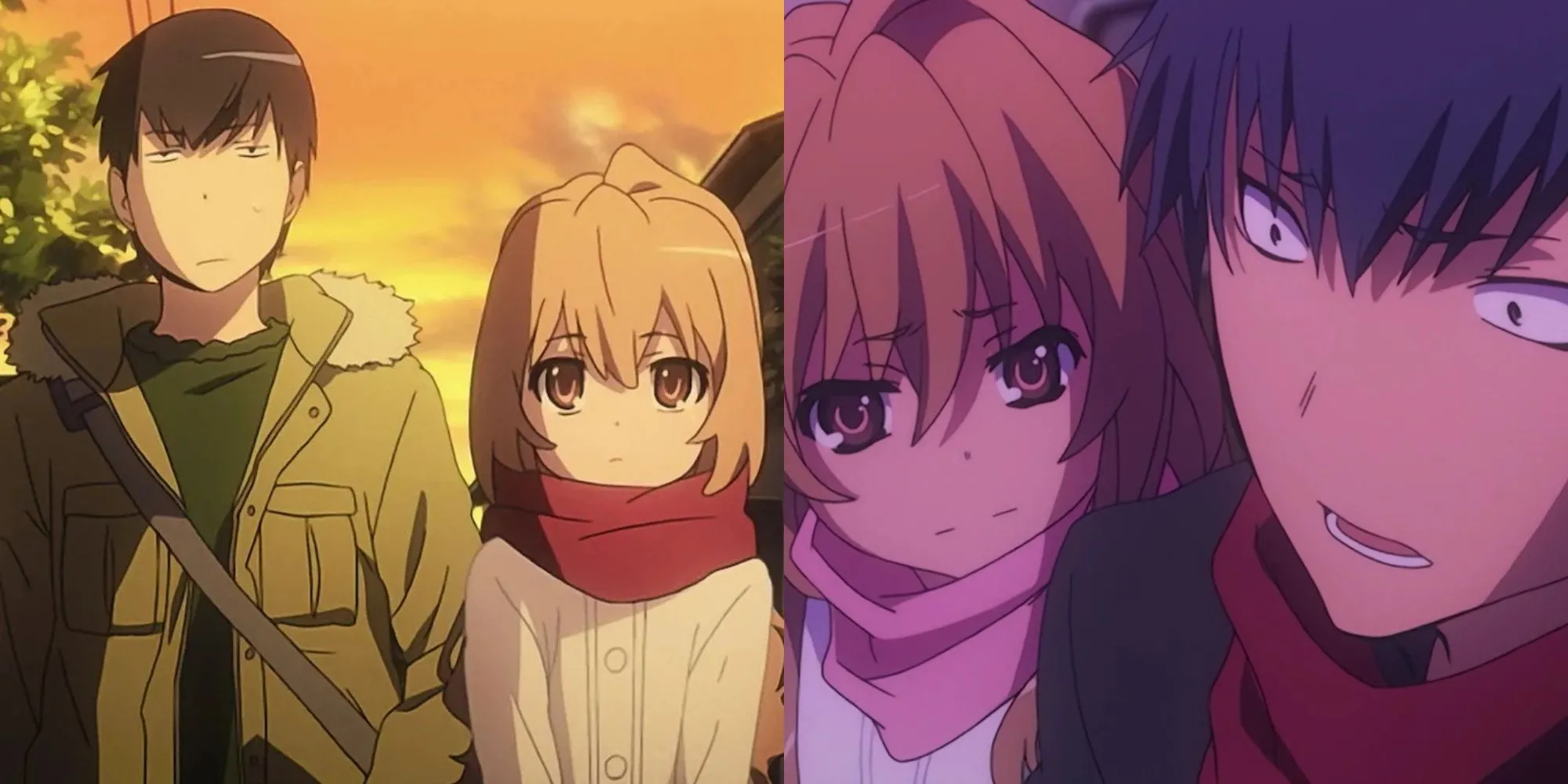 Ryuji Takasu và Taiga Aisaka chia sẻ bữa ăn trong Toradora!