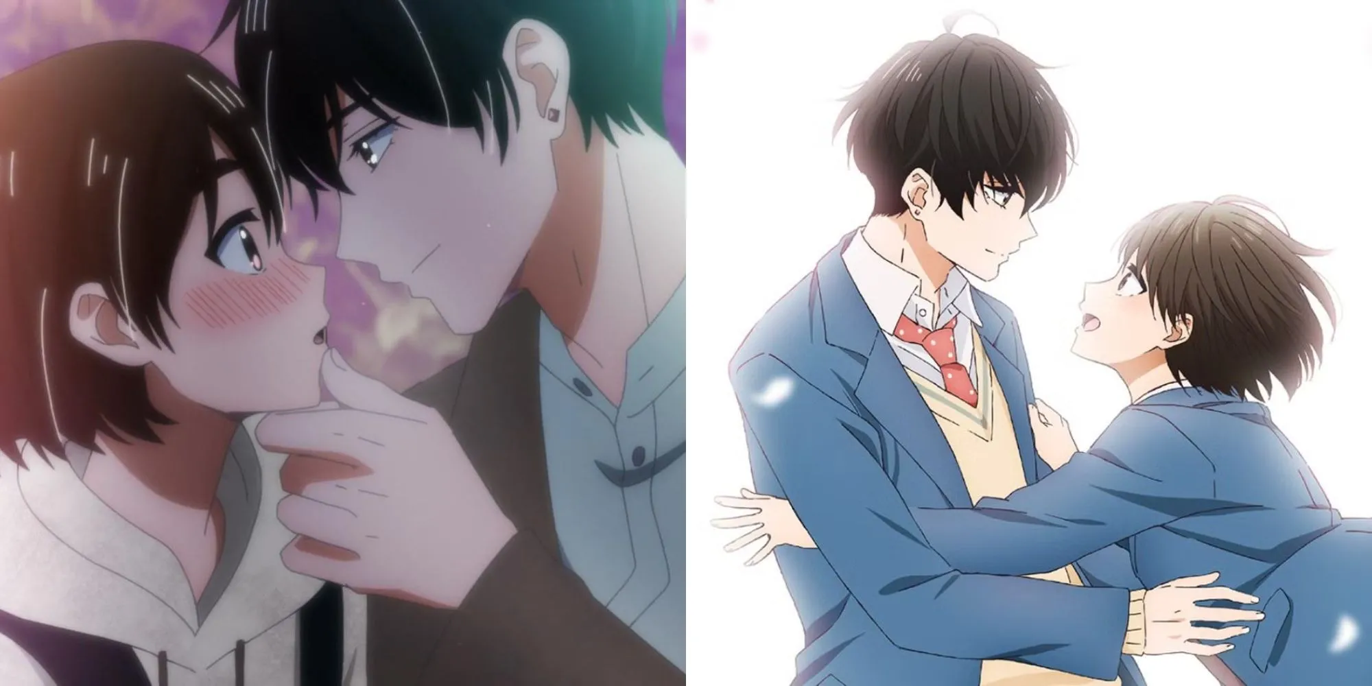 Saki Hananoi và Hotaru Hinase dưới ô trong A Condition Called Love