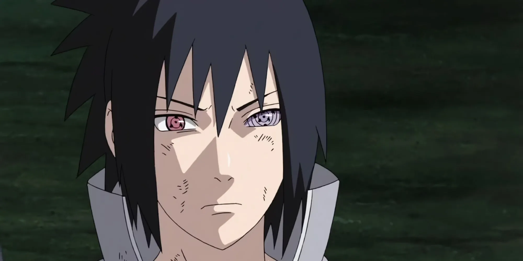 Sasuke từ Naruto với Sharingan và Rinnegan của cậu