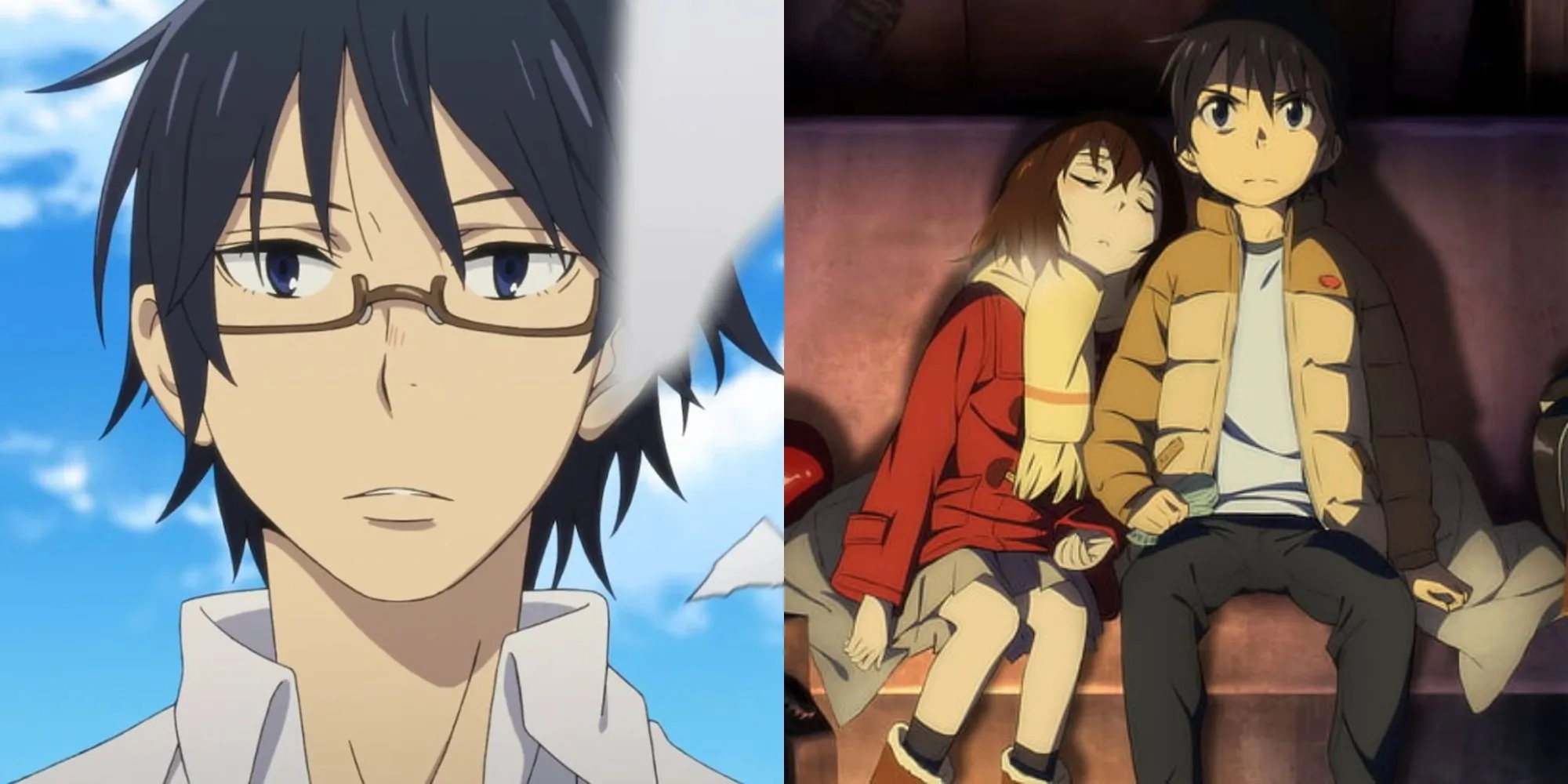 Satoru Fujinuma trưởng thành trong cảnh cuối anime Erased dưới tuyết