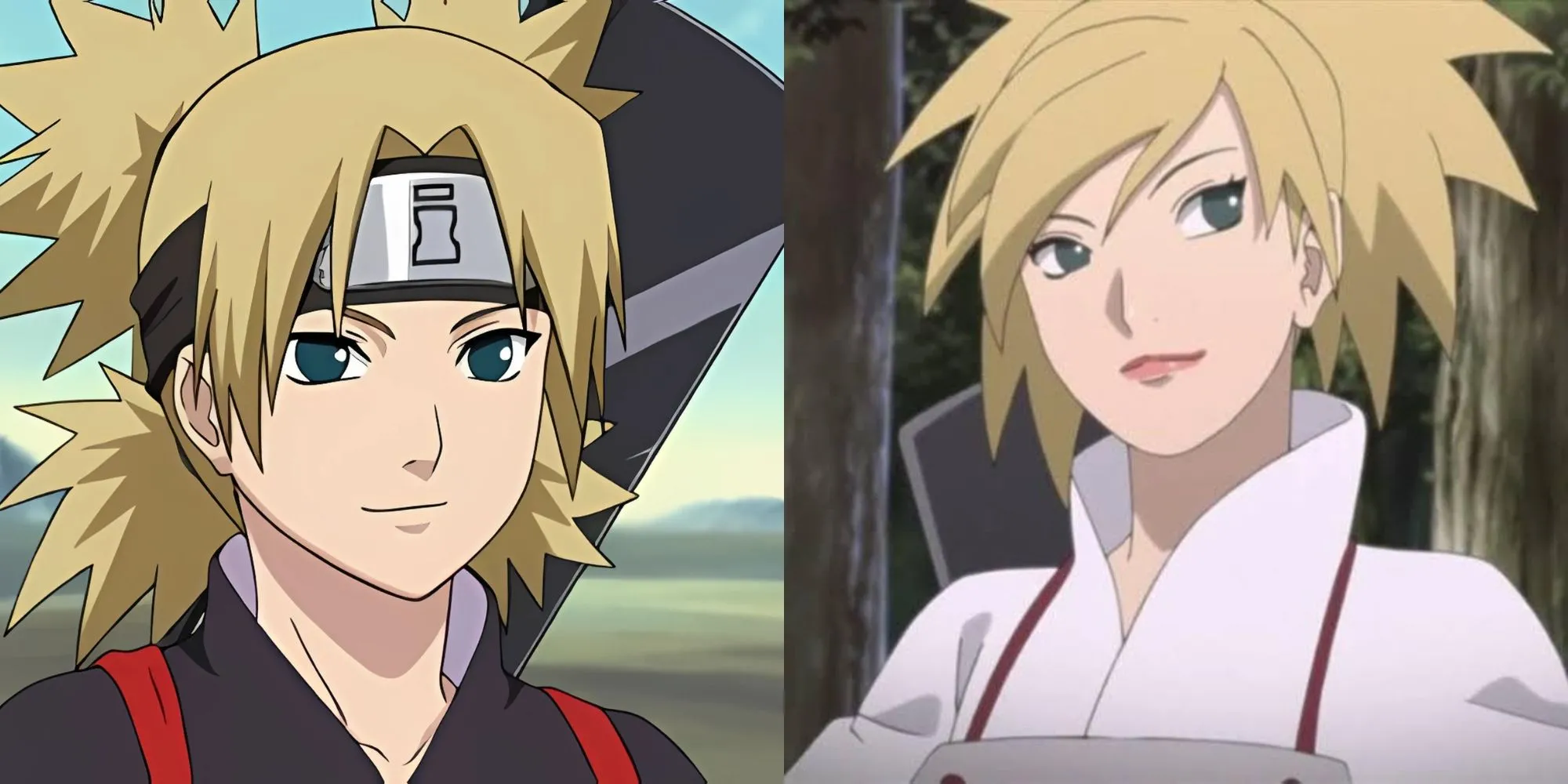 Temari với chiếc quạt khổng lồ trong anime Naruto