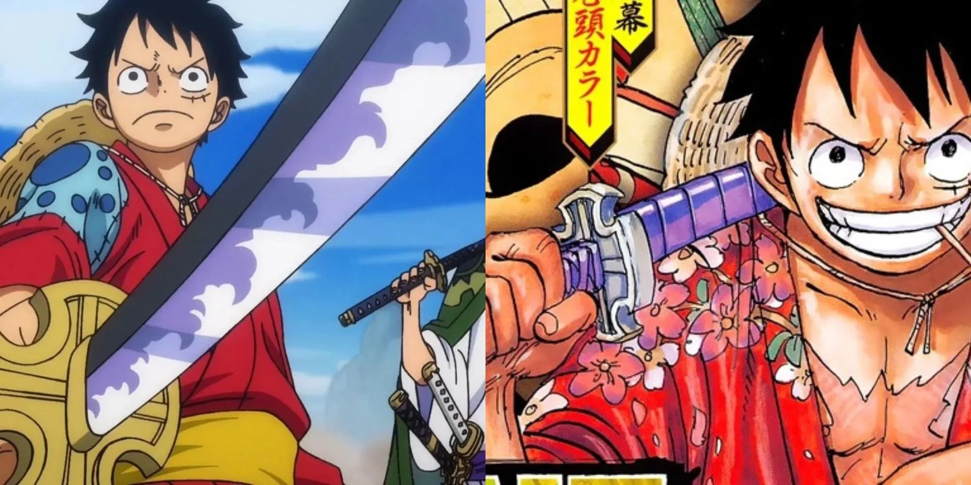 Thanh kiếm nguyền rủa Nidai Kitetsu trong tay Luffy