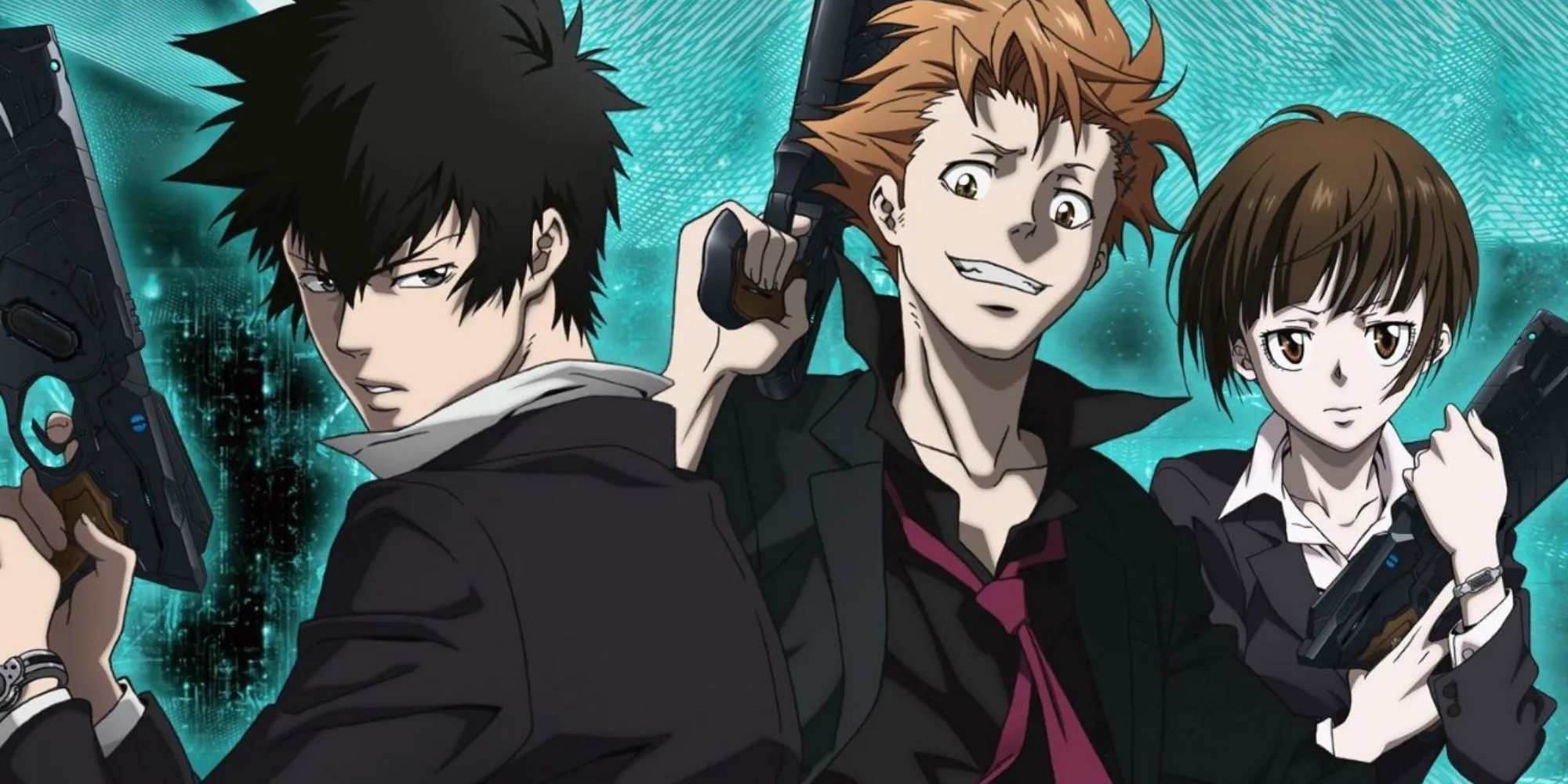Thanh tra Akane Tsunemori và Chấp hành viên Shinya Kogami trong anime Psycho-Pass