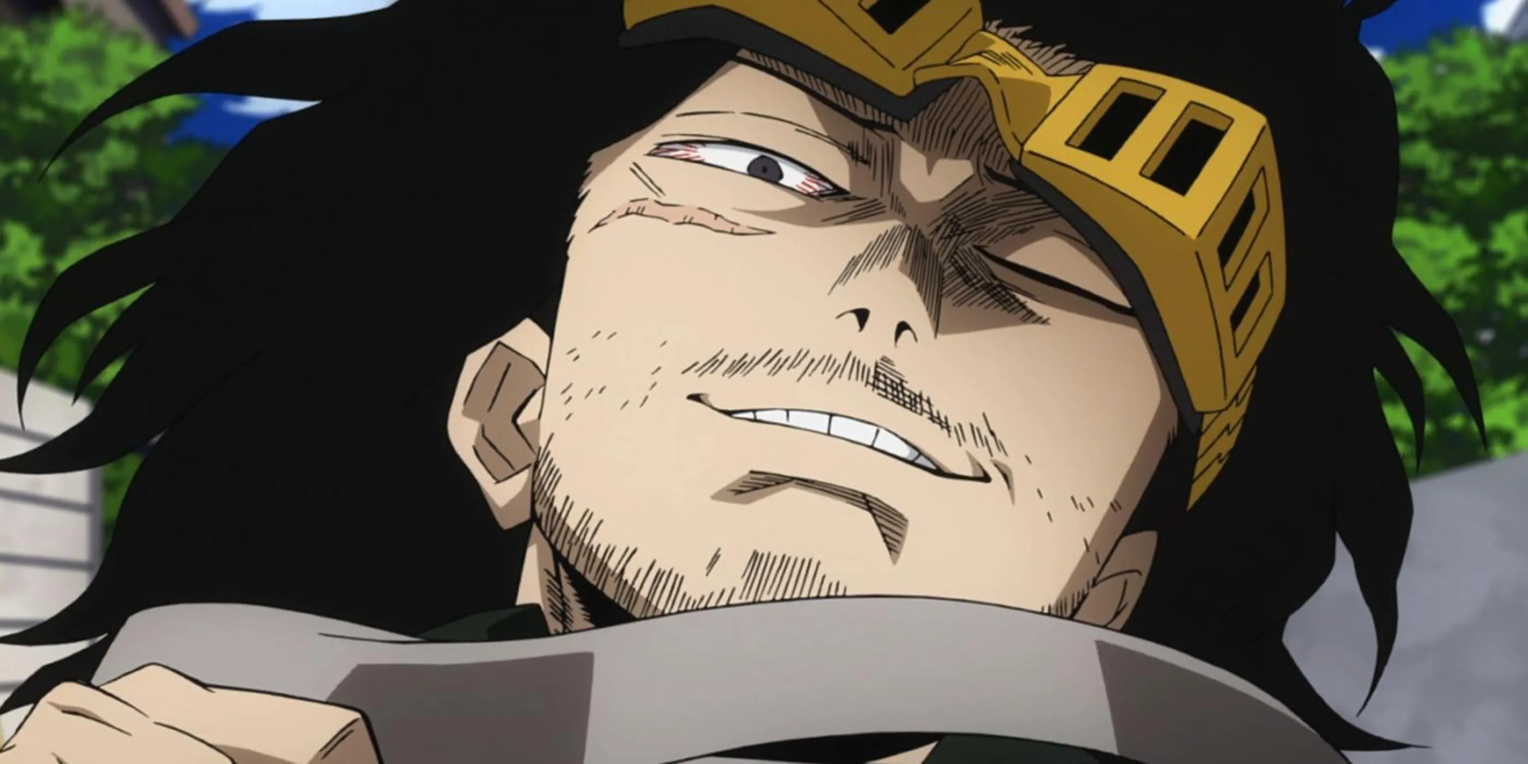 Thầy giáo Shota Aizawa (Anh hùng Eraser Head) kích hoạt Kosei Xóa Bỏ trong My Hero Academia.
