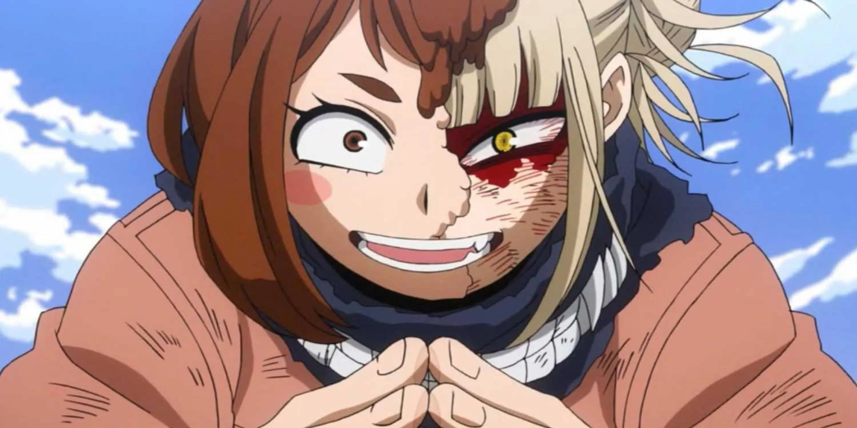 Toga Himiko trong trạng thái sử dụng Quirk Transform đã thức tỉnh, thể hiện khả năng sao chép Quirk khác