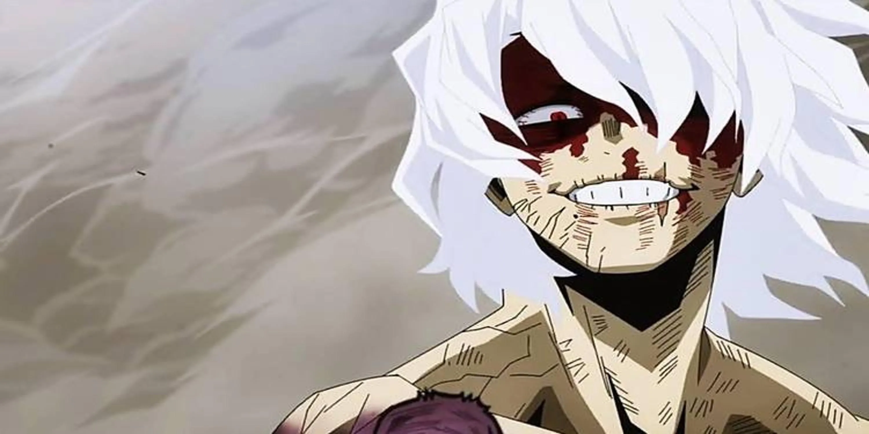 Tomura Shigaraki với sức mạnh Quirk Decay đã thức tỉnh, gây ra sự tàn phá trên diện rộng