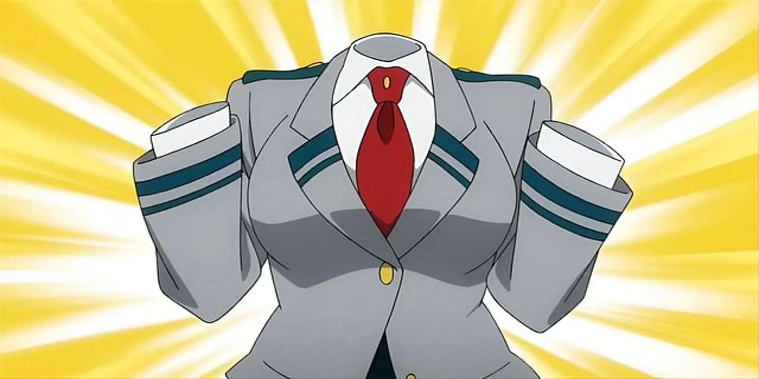 Toru Hagakure với Quirk Vô hình trong bộ đồng phục anh hùng My Hero Academia