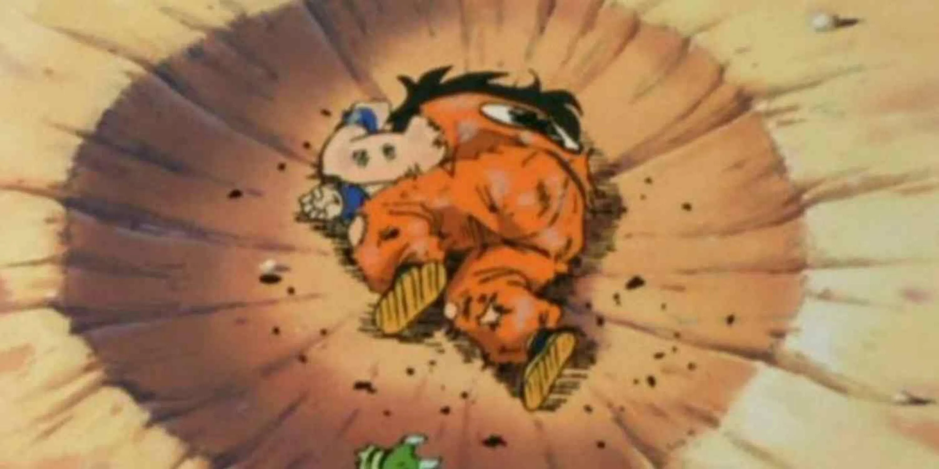 Tư thế chết &quot;bất hủ&quot; của Yamcha sau khi bị Saibaman tự hủy trong Dragon Ball Z
