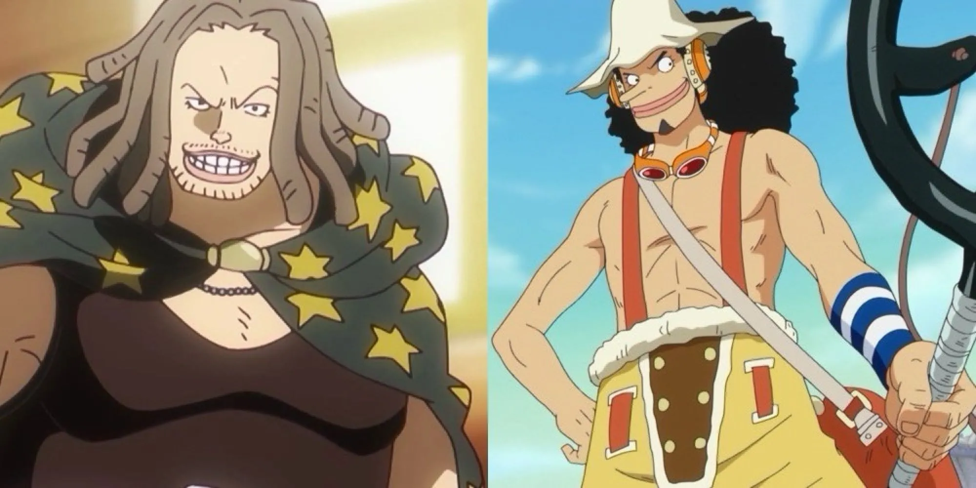 Usopp và cha Yasopp, xạ thủ của băng Tóc Đỏ, trong One Piece
