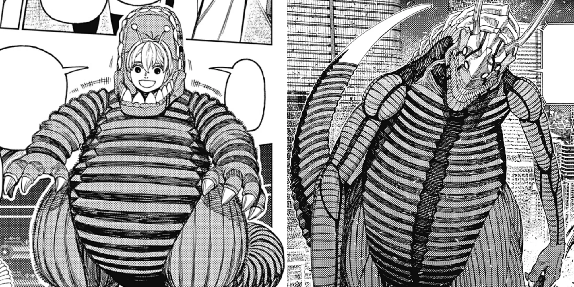 Vamola trong bộ đồ kaiju màu xanh lá cây