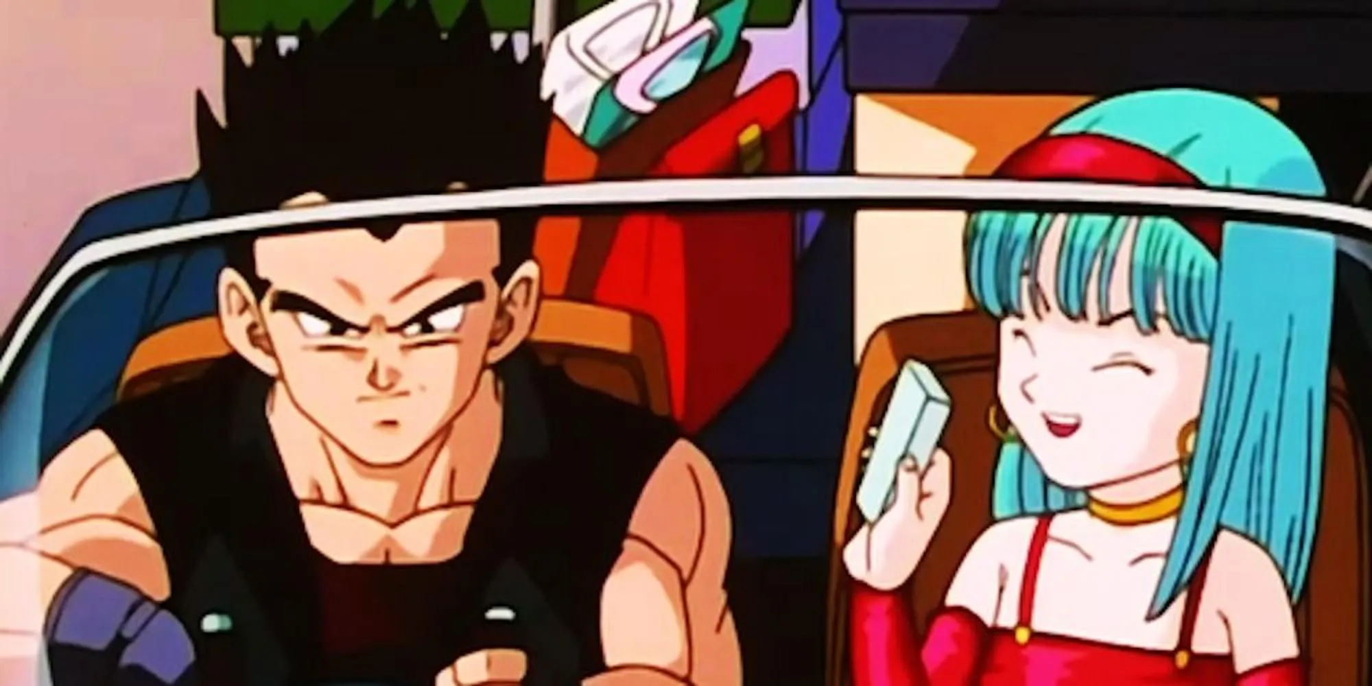 Vegeta đẩy xe mua sắm đi cùng Bulma, một khoảnh khắc đời thường hiếm hoi cho thấy khía cạnh gia đình của anh trong Dragon Ball GT
