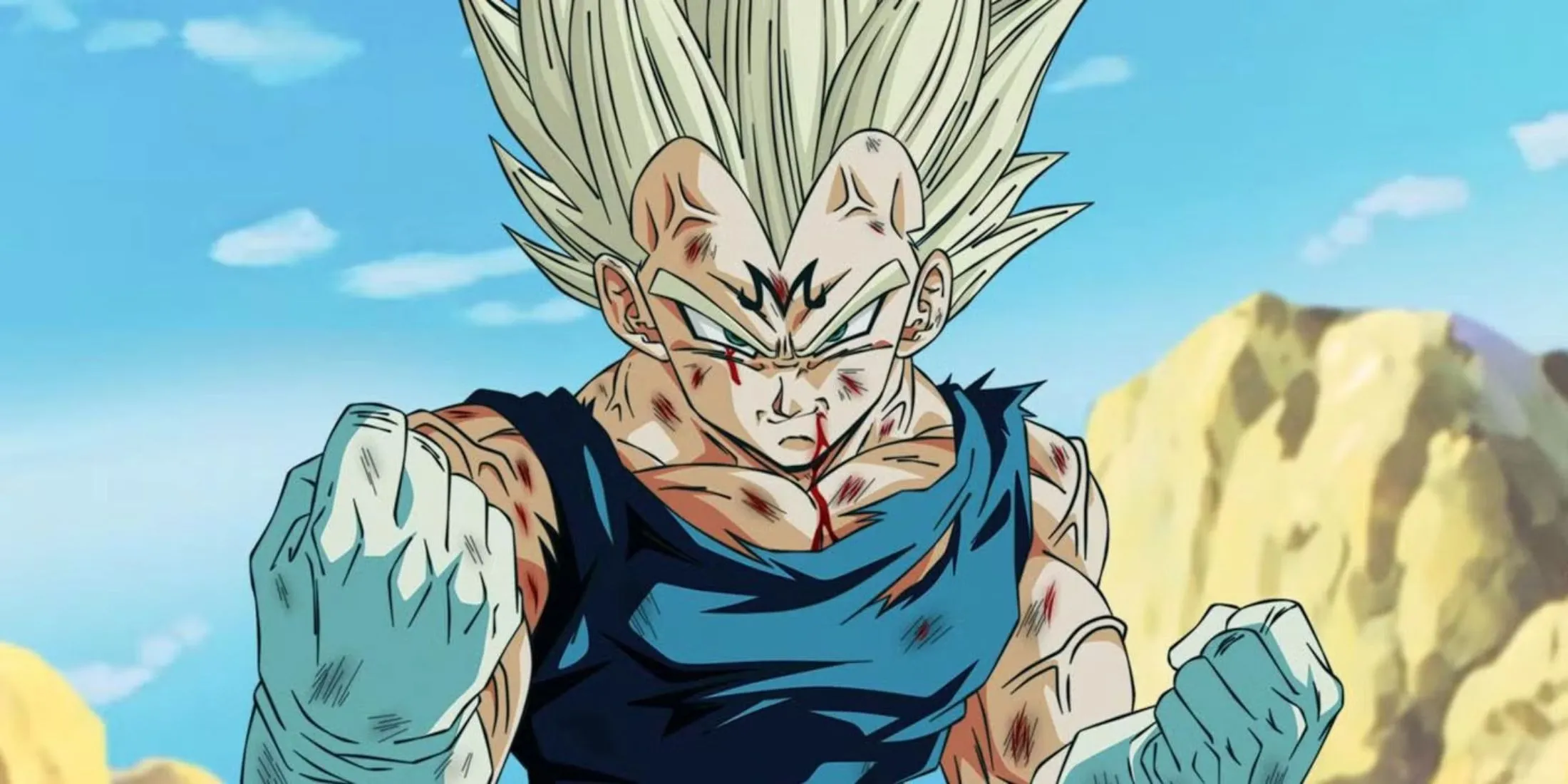 Vegeta trong hình dạng Super Saiyan ở Dragon Ball Z